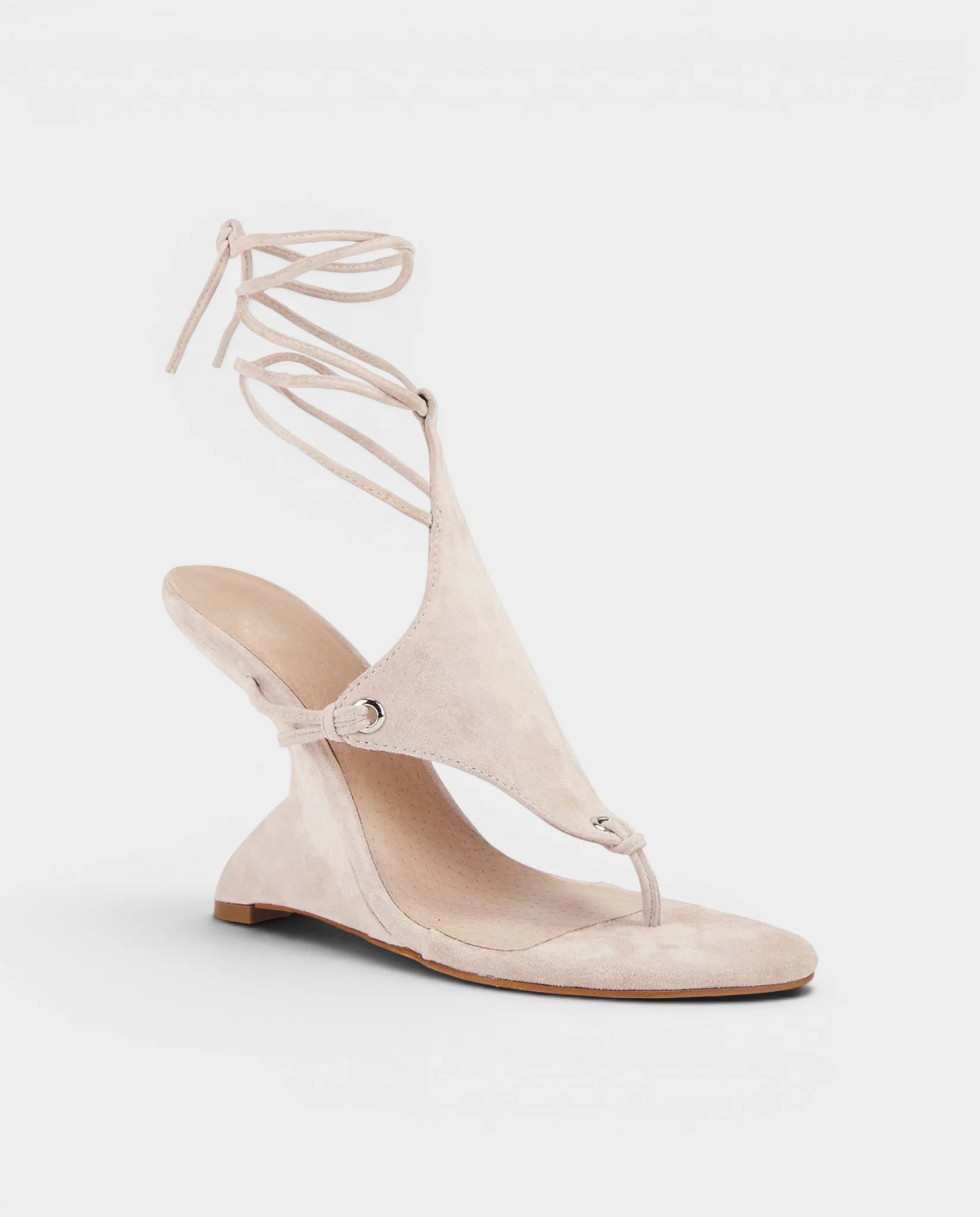 FELICE Lace-Up High-Heeled Wedge Sandals - Image 3