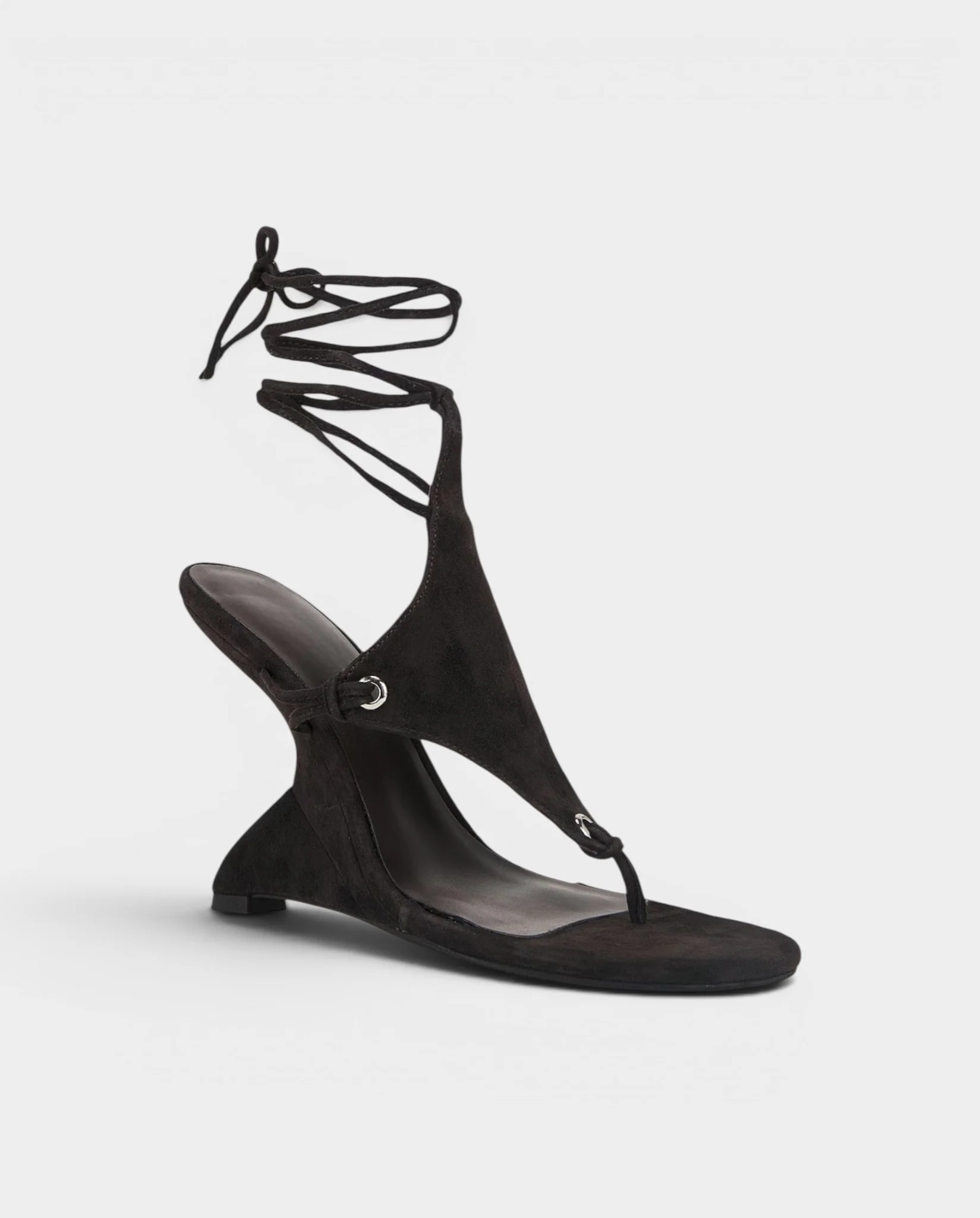 FELICE Lace-Up High-Heeled Wedge Sandals - Image 8
