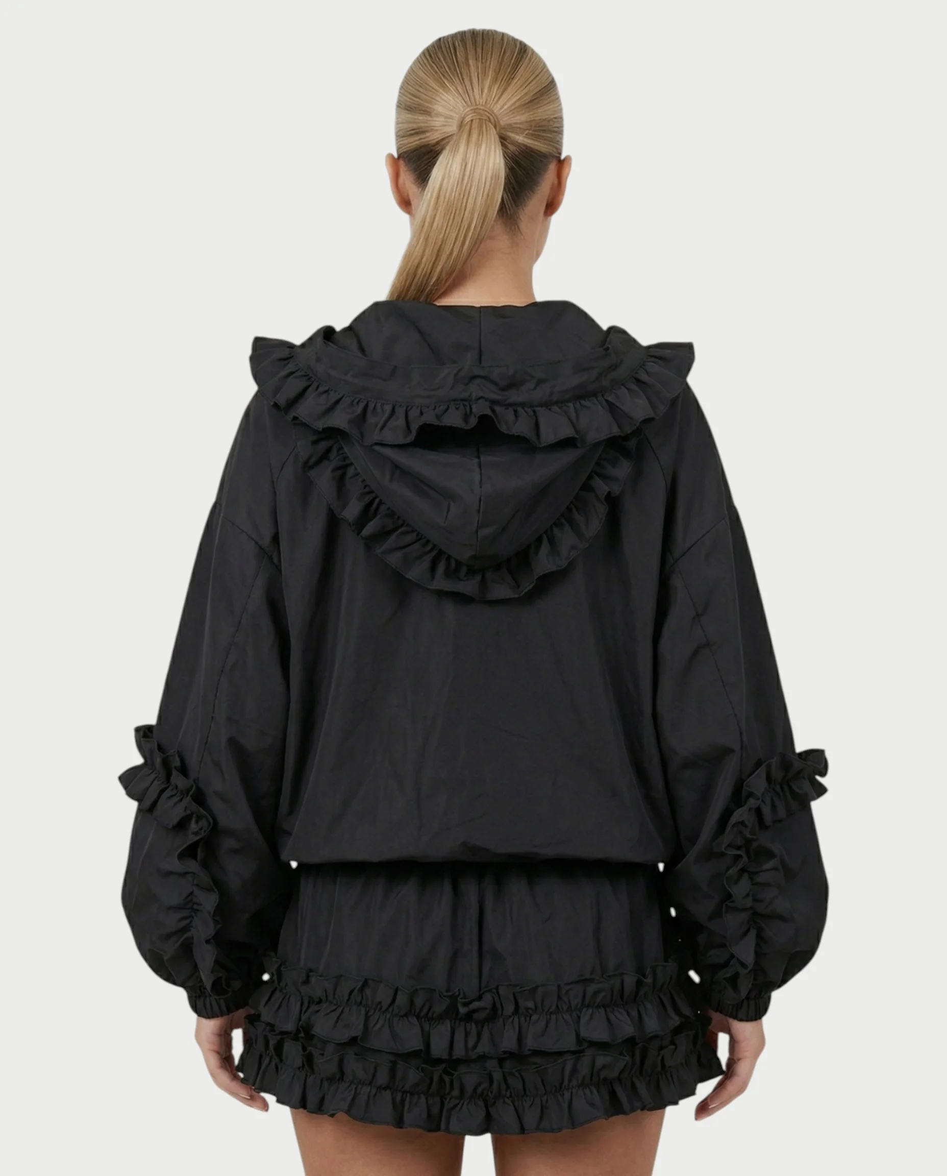 FINA Ruffle-Trim Hooded Jacket & Mini Skort Set - Image 7