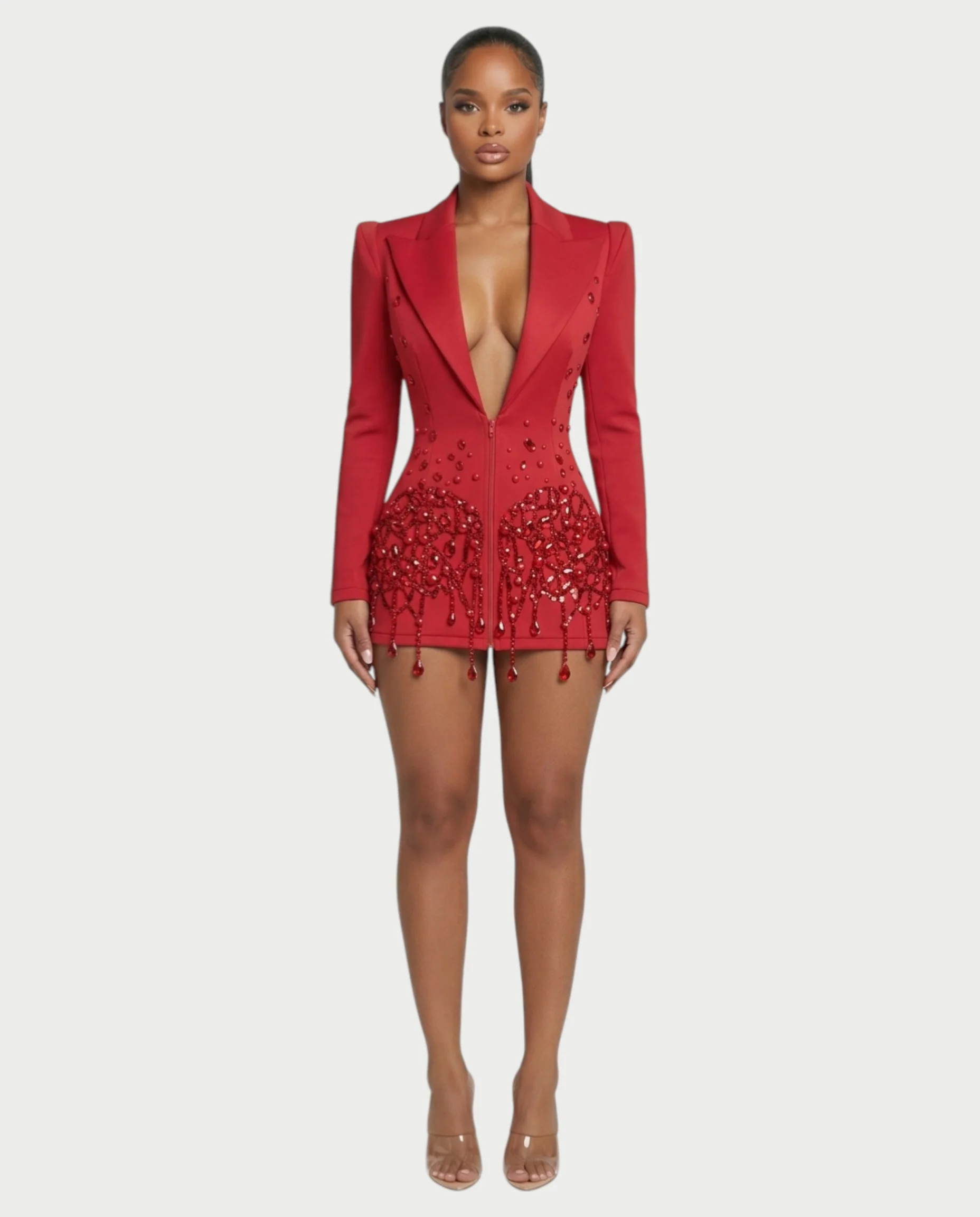 FIOR Pearl & Crystal Blazer Mini Dress - Image 11