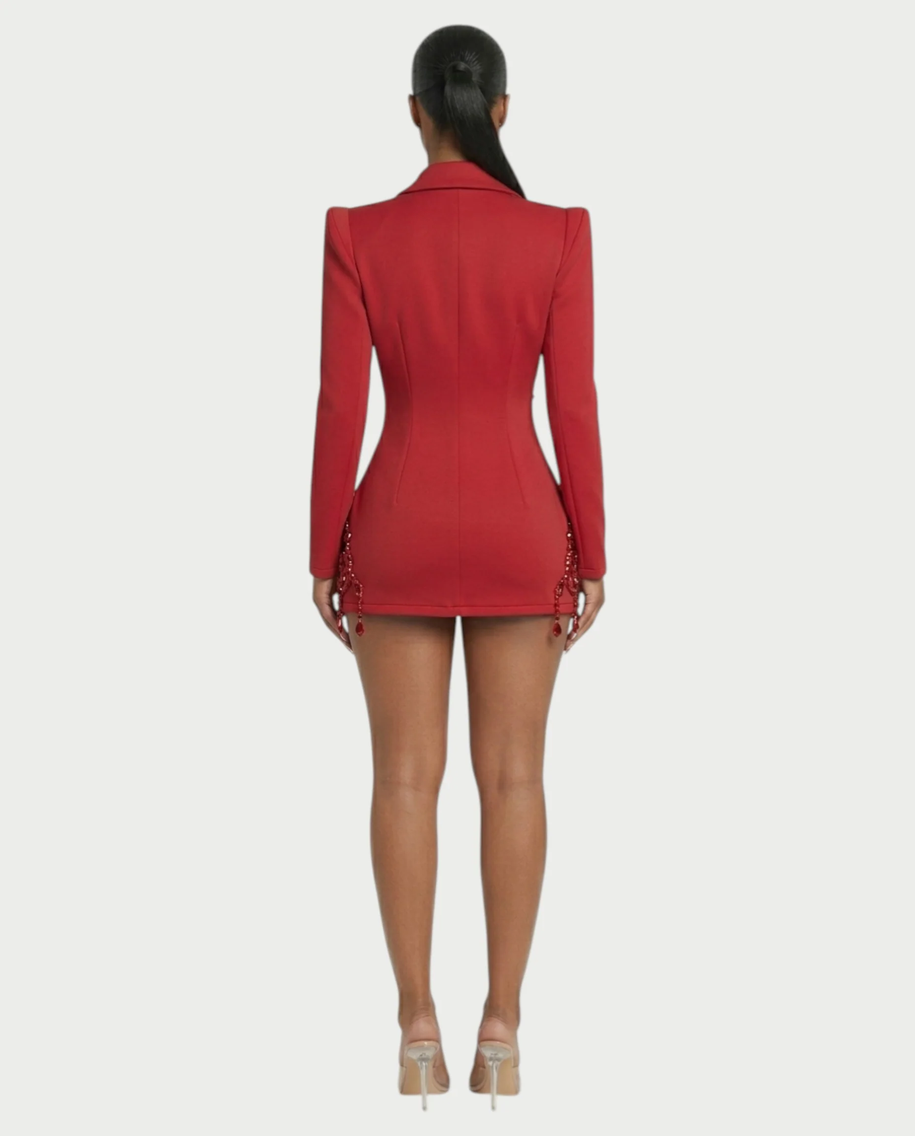 FIOR Pearl & Crystal Blazer Mini Dress - Image 12