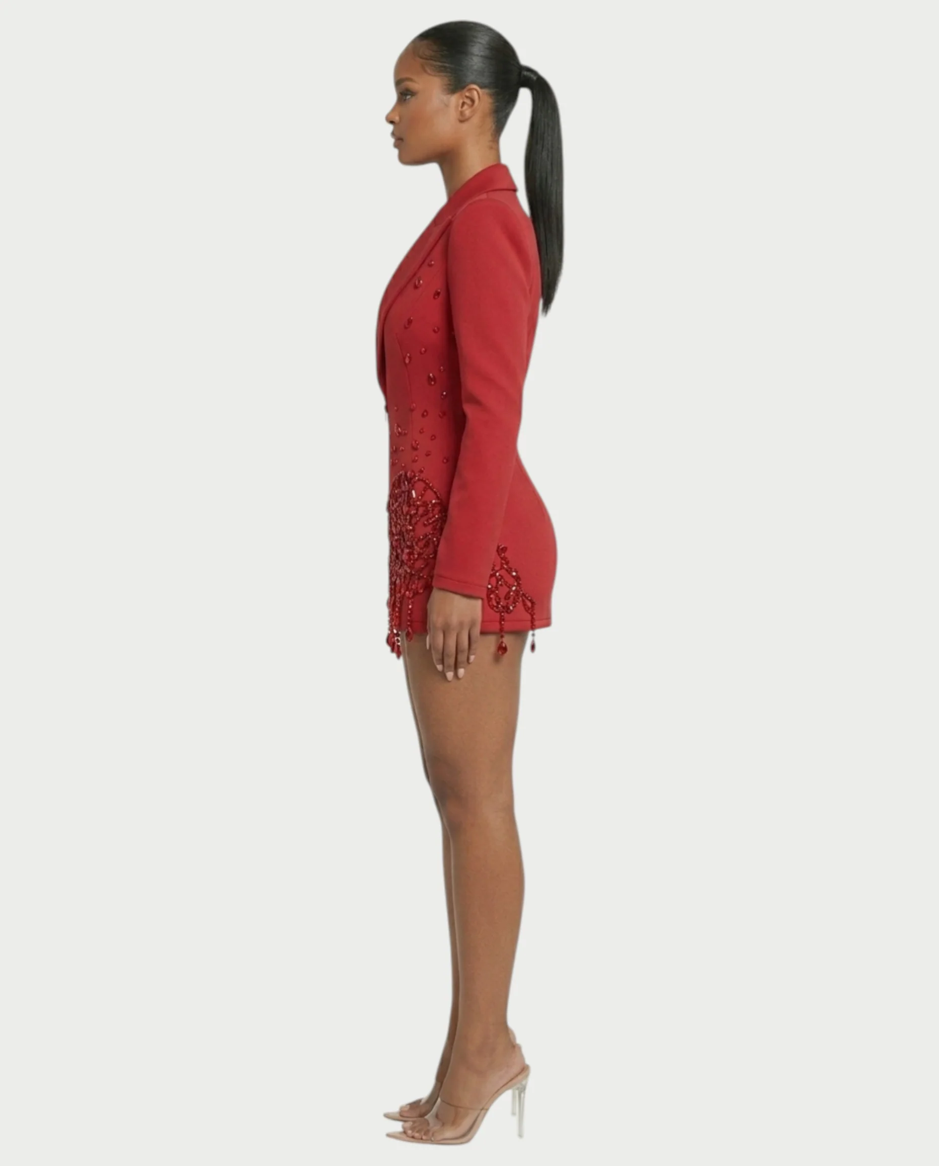 FIOR Pearl & Crystal Blazer Mini Dress - Image 13
