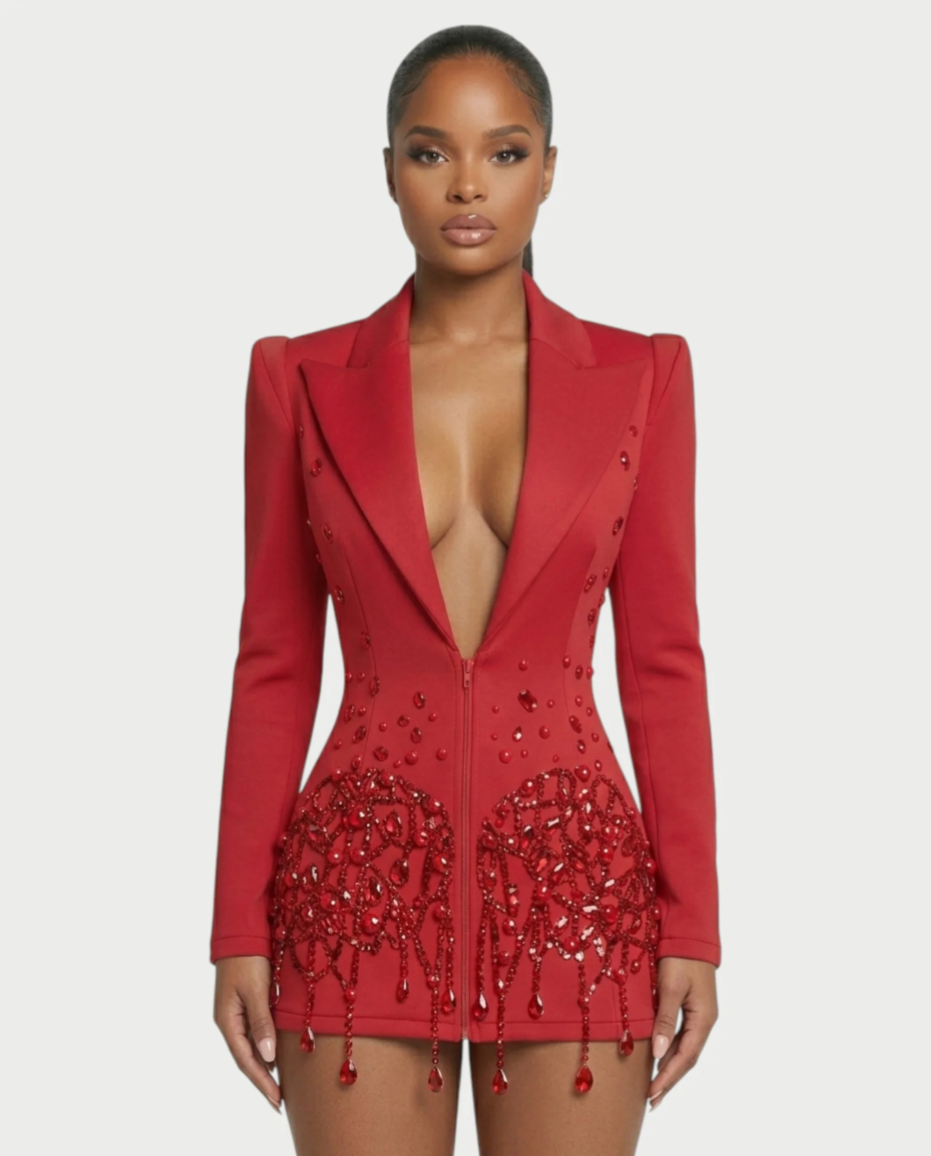 FIOR Pearl & Crystal Blazer Mini Dress - Image 14