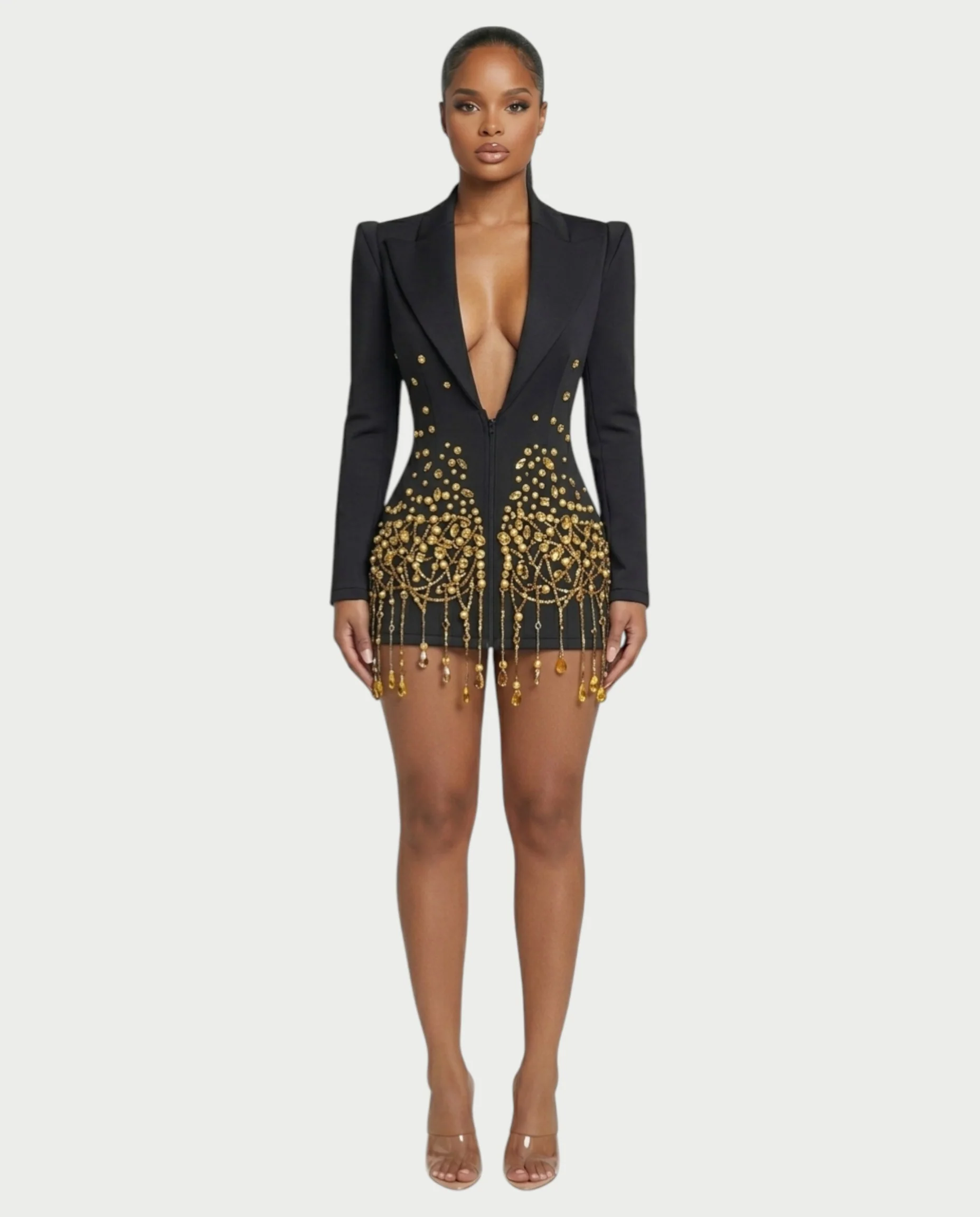 FIOR Pearl & Crystal Blazer Mini Dress - Image 16