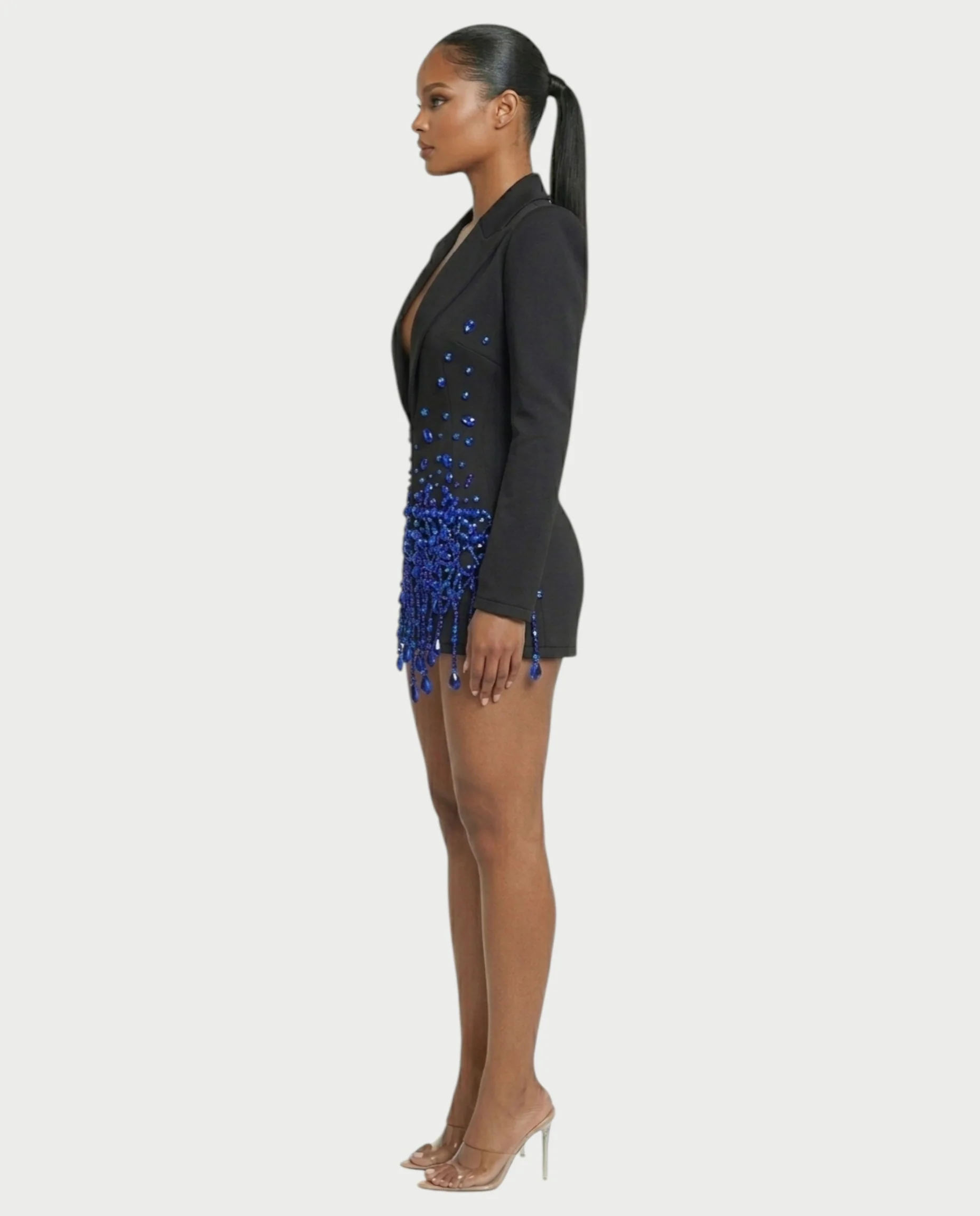 FIOR Pearl & Crystal Blazer Mini Dress - Image 8