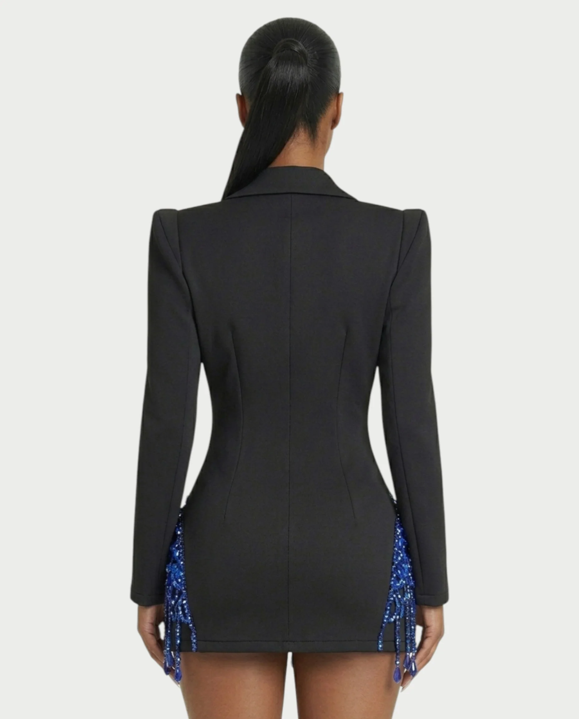 FIOR Pearl & Crystal Blazer Mini Dress - Image 9