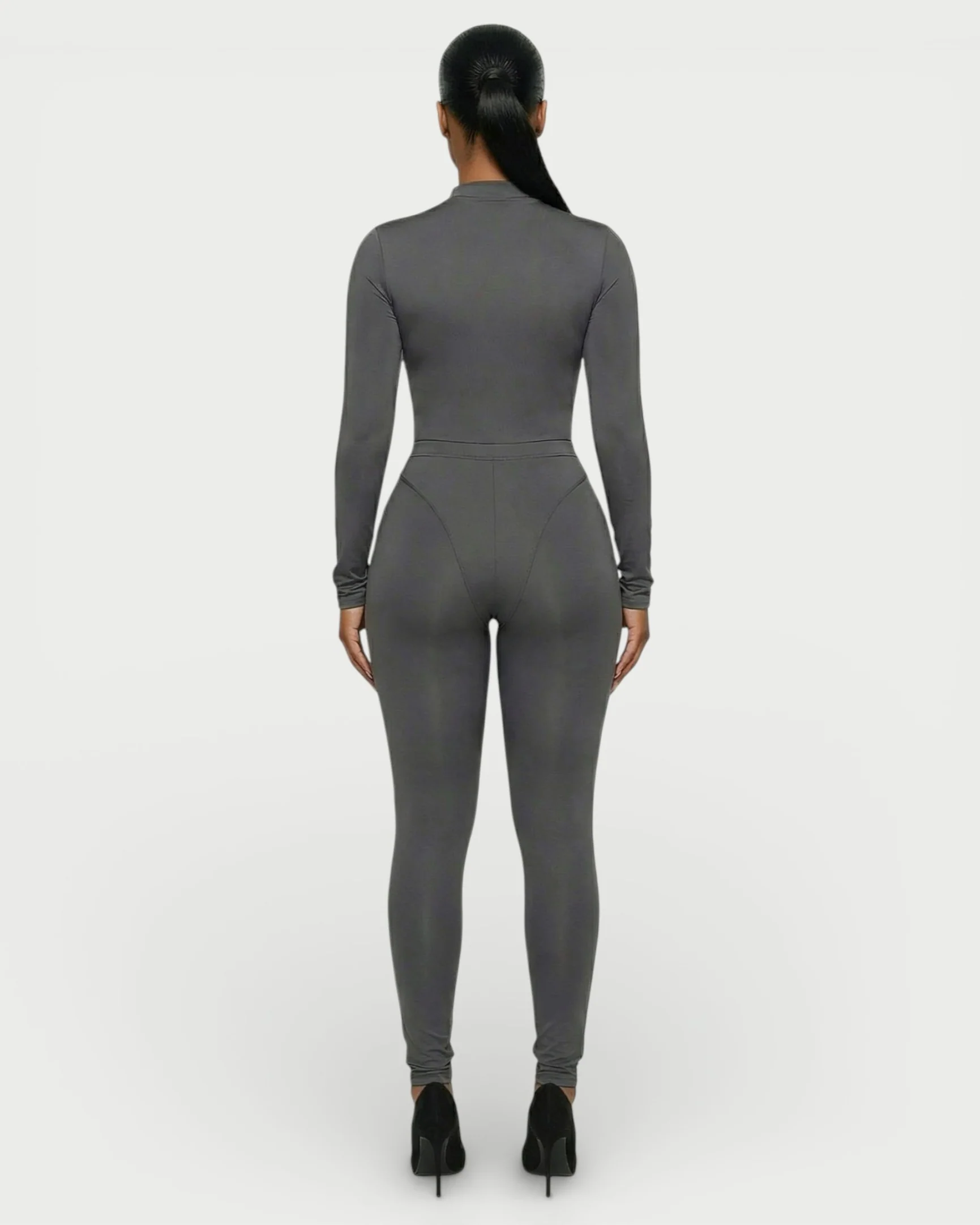 HAINA Long-Sleeve Bodysuit & High-Waist Leggings Set - Image 4