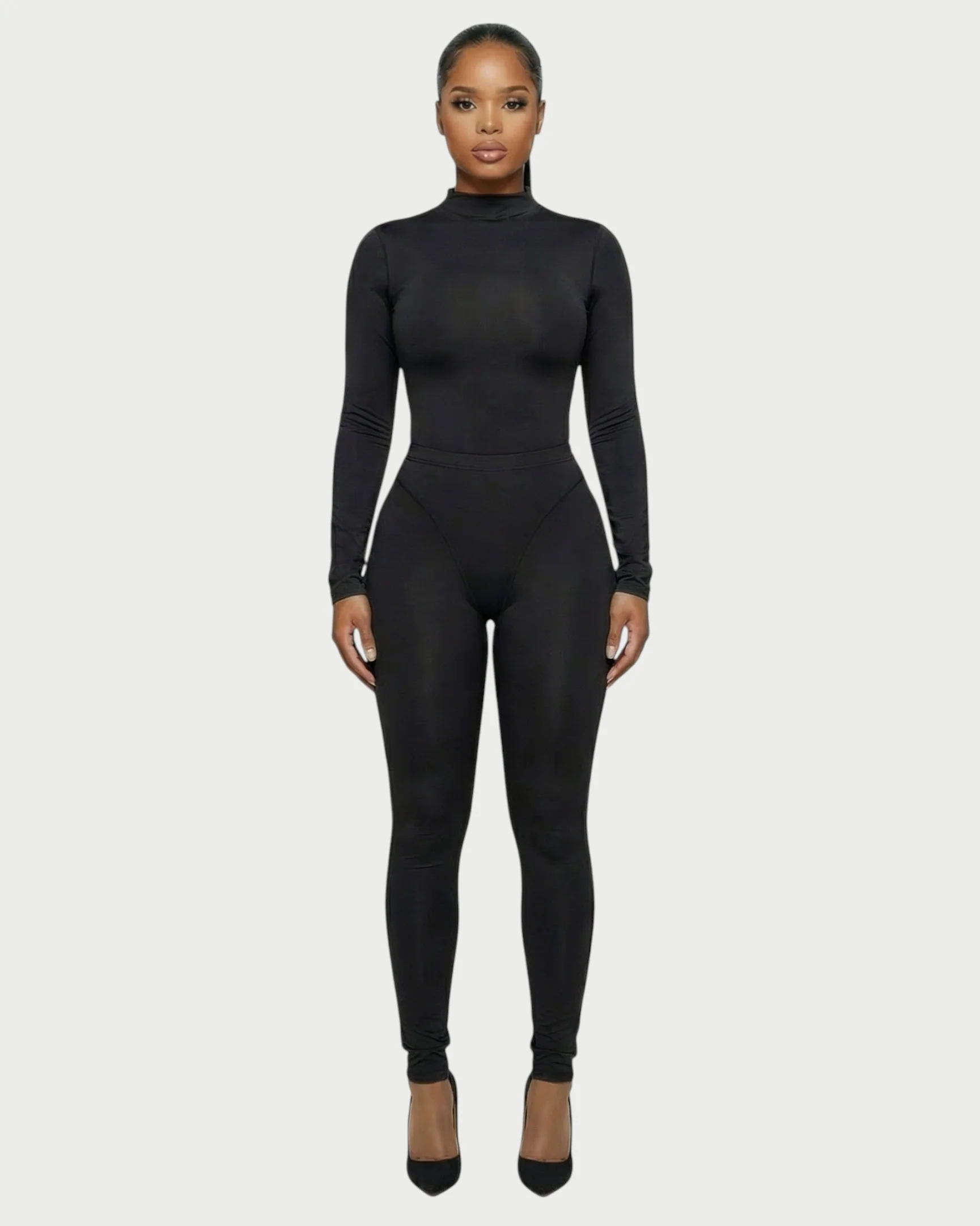 HAINA Long-Sleeve Bodysuit & High-Waist Leggings Set - Image 6
