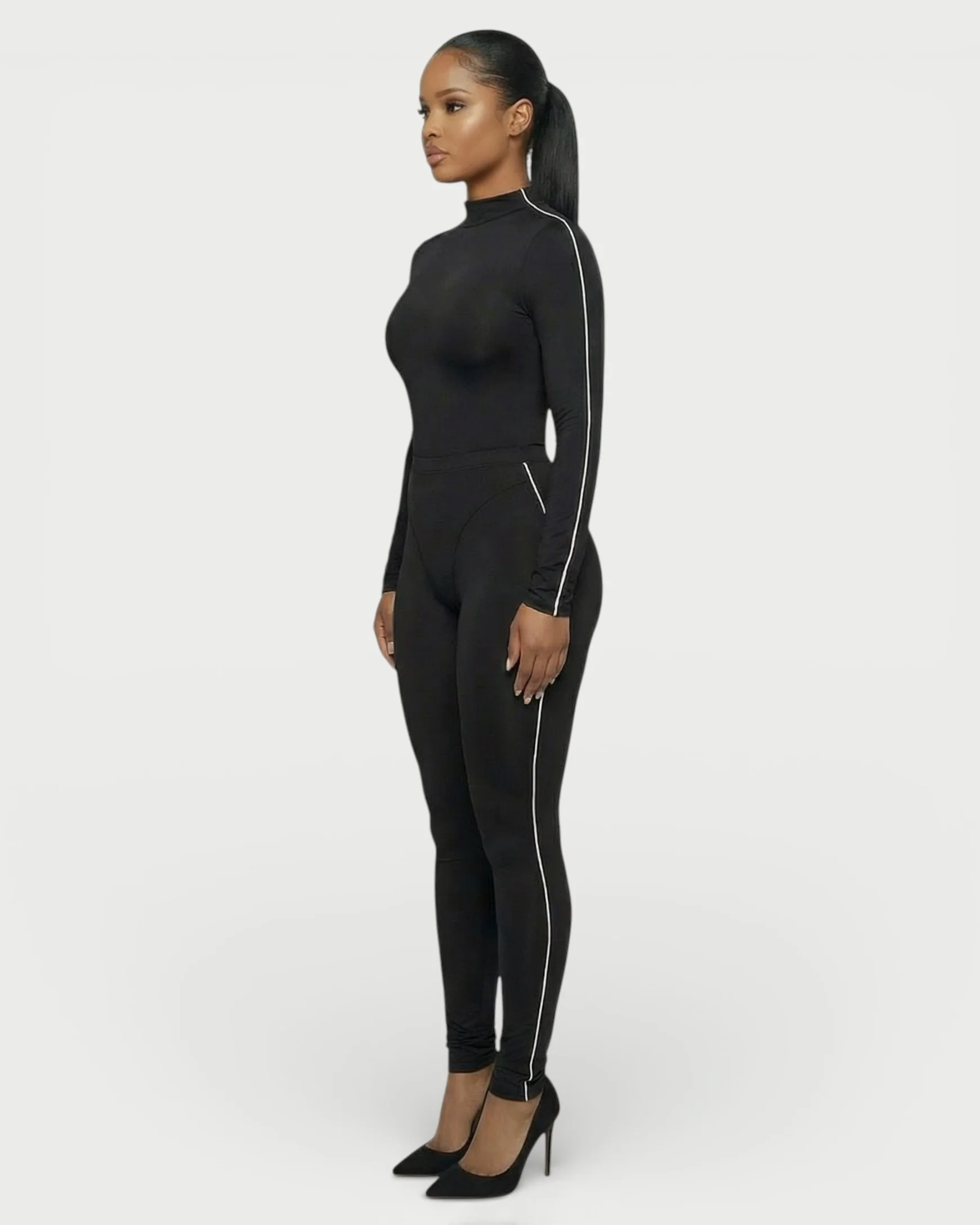 HAINA Long-Sleeve Bodysuit & High-Waist Leggings Set - Image 8
