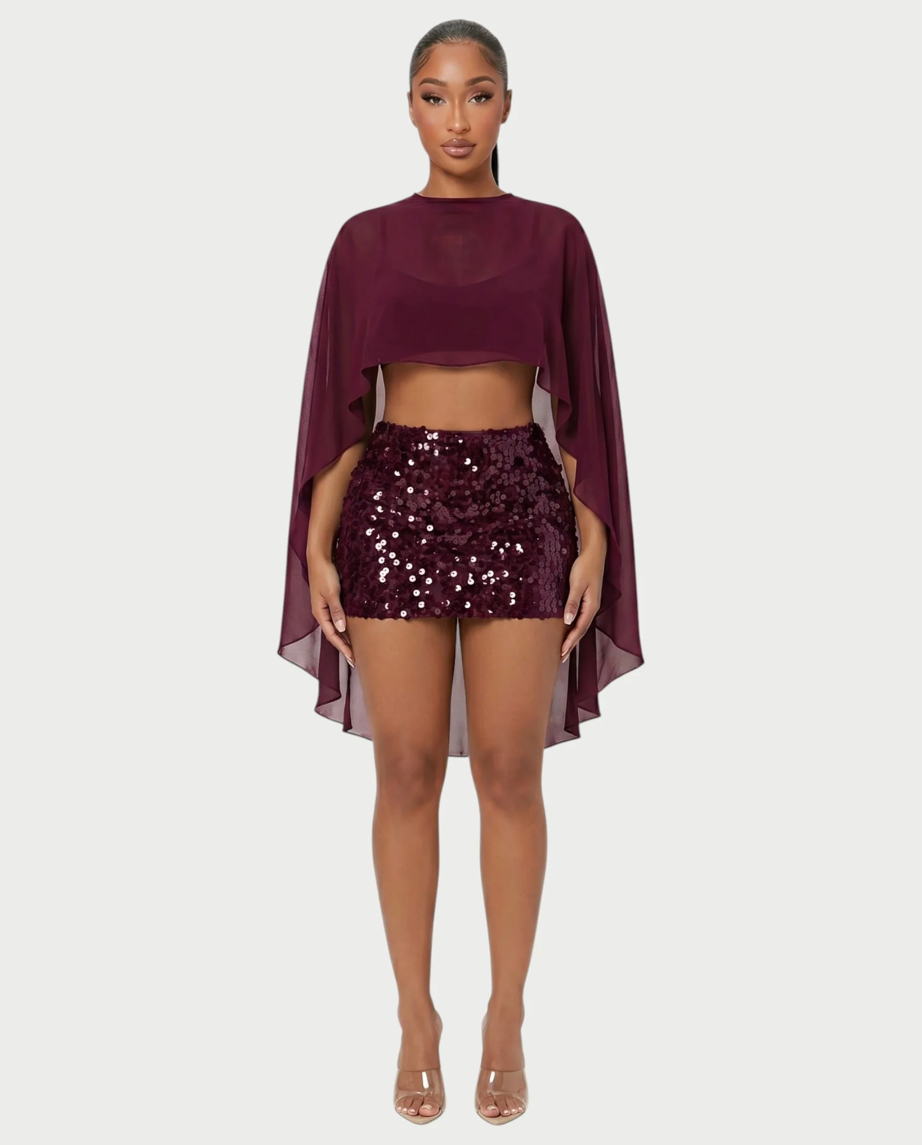 HARIMA Flowy Sheer Cape Top - Image 11