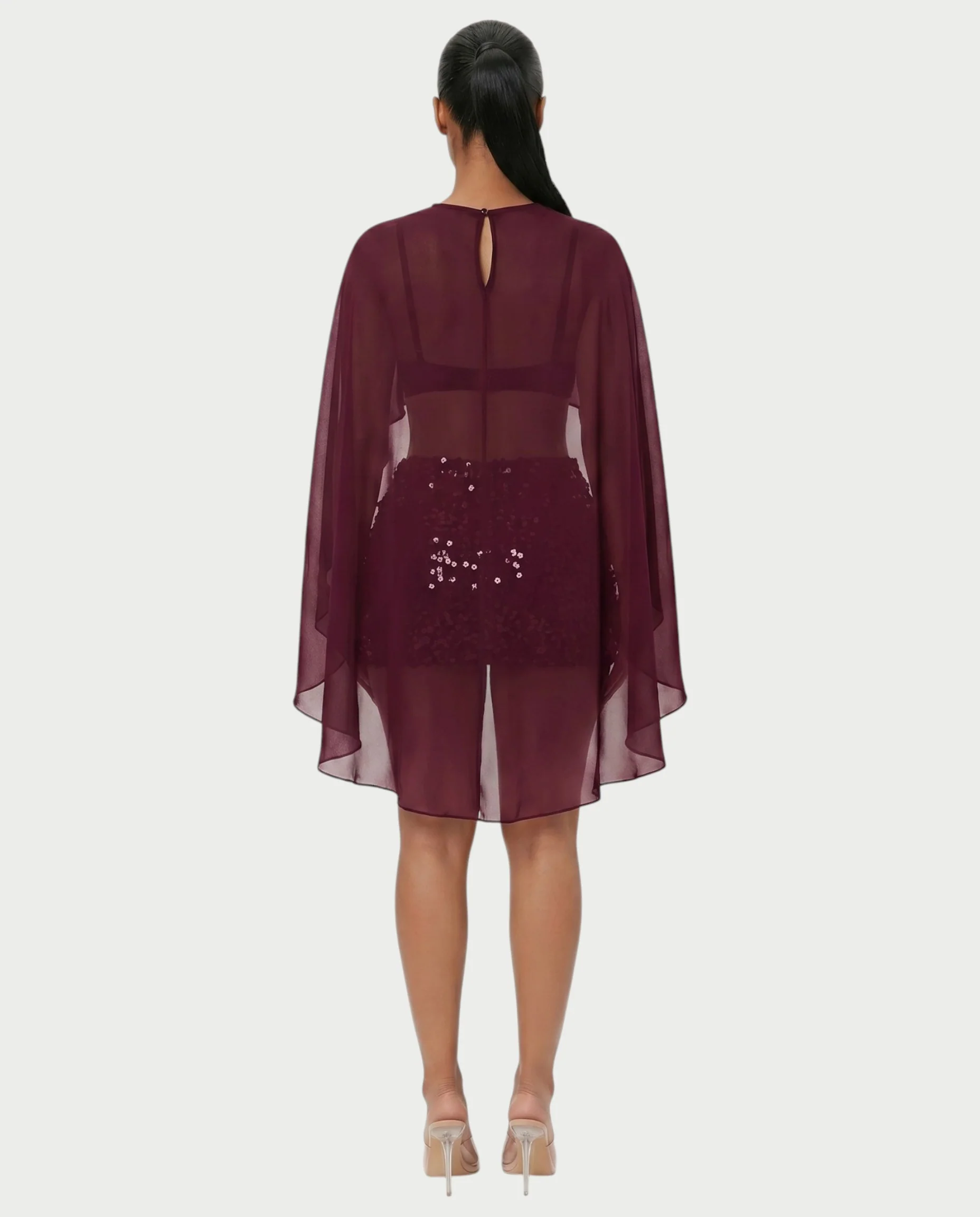 HARIMA Flowy Sheer Cape Top - Image 12