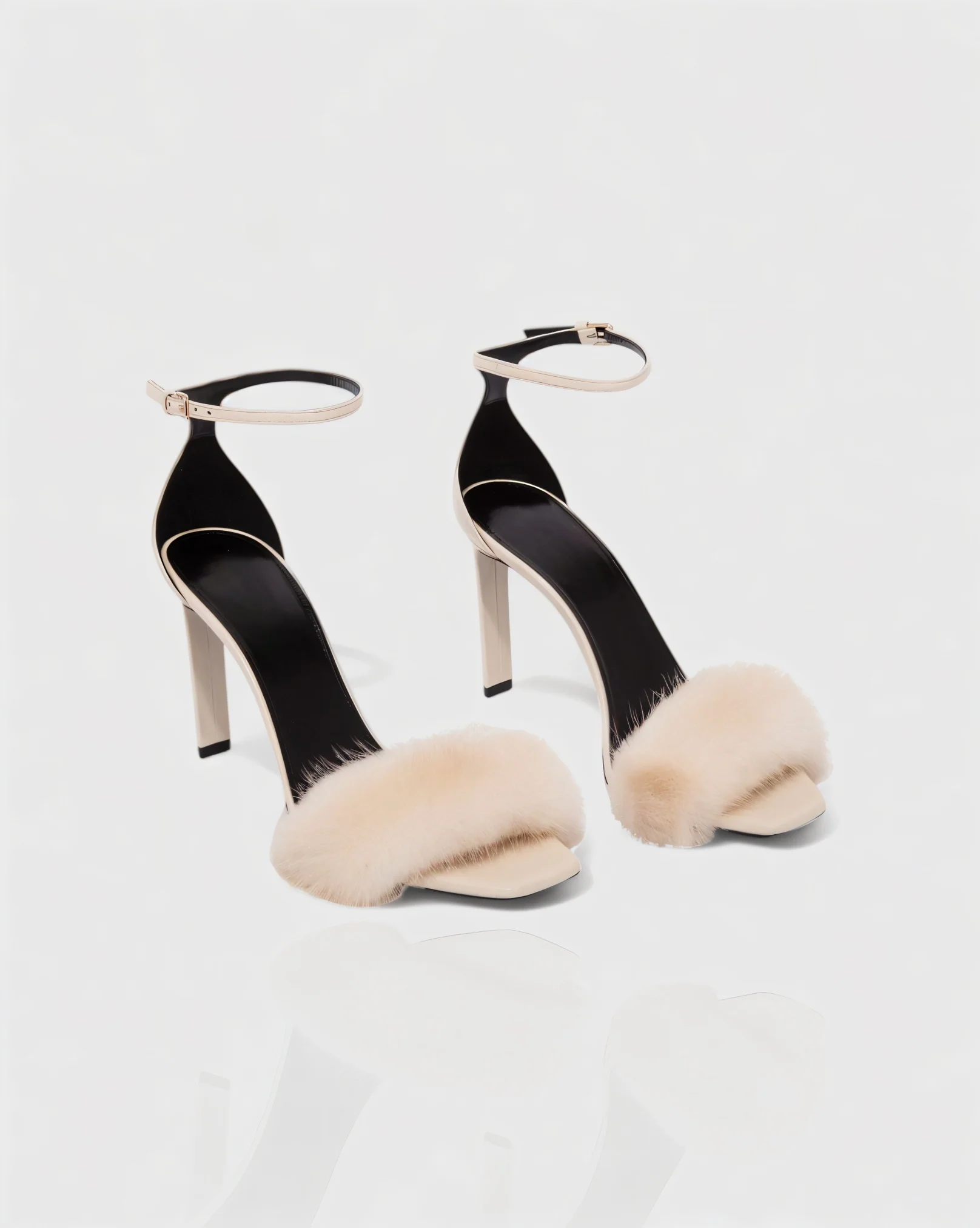 ILUNA Mink Fur Strap Heels - Image 6