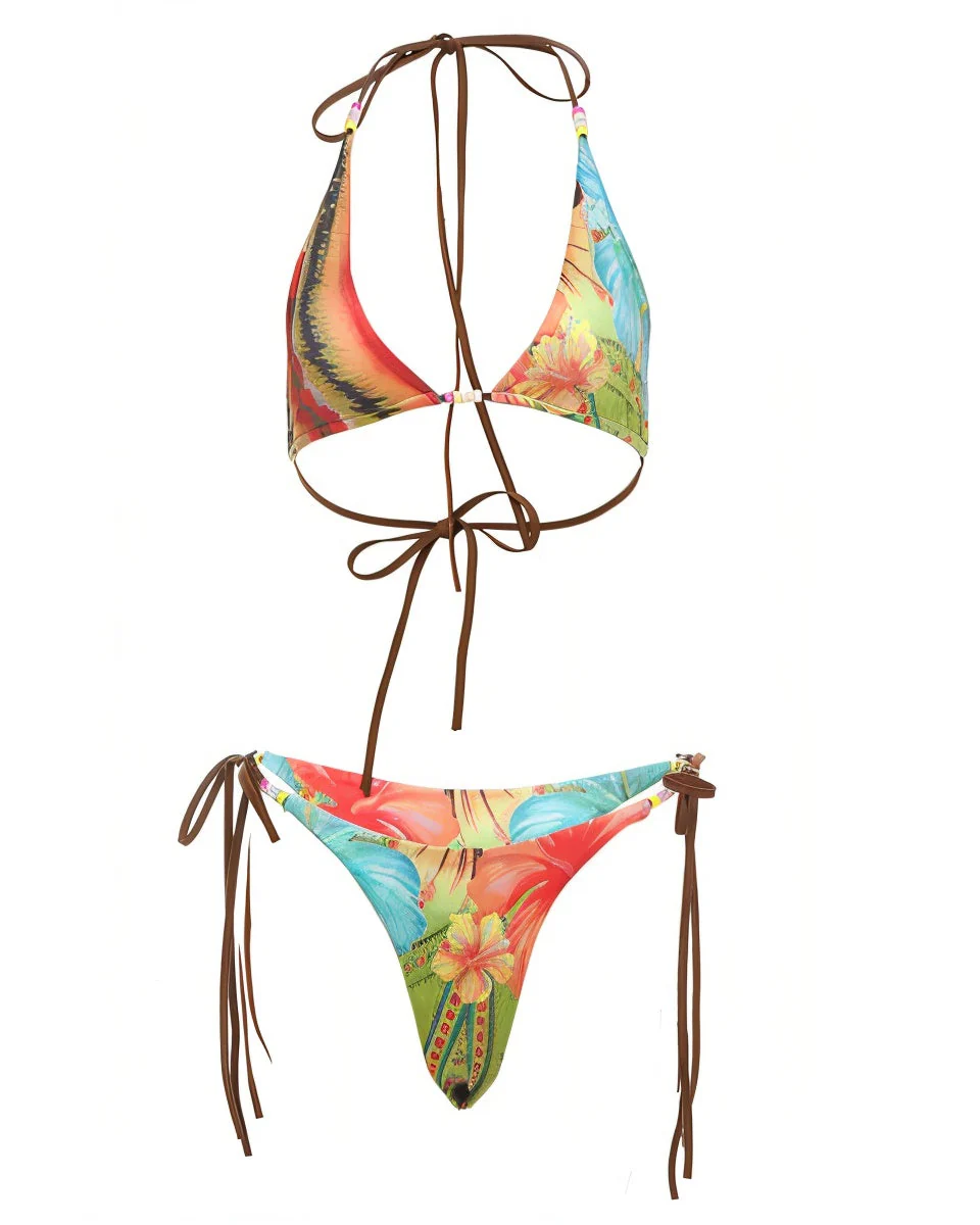 ISABELLA Tropical Print Bikini Set - Image 6
