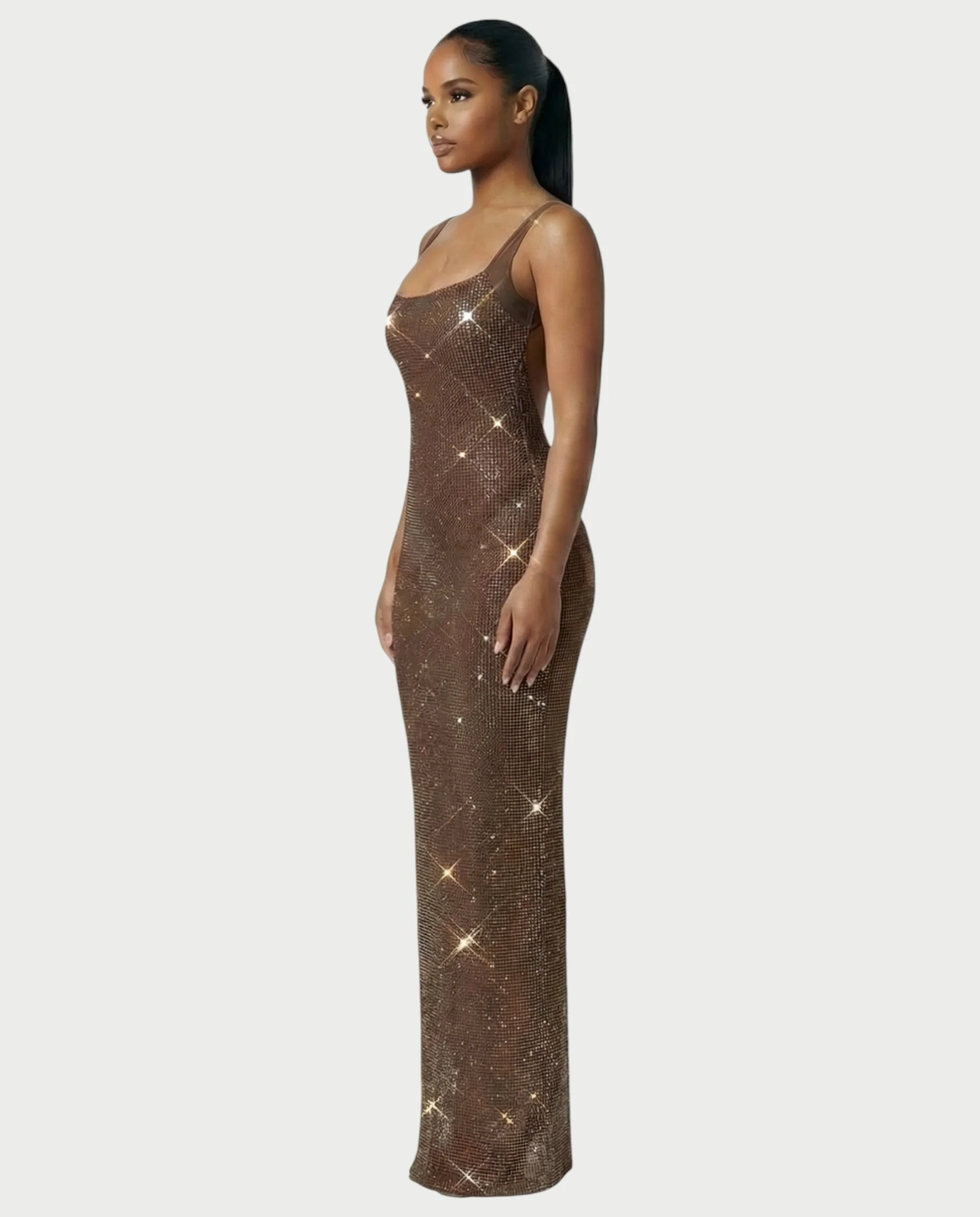 JADA Rhinestone Embelished Open-Back Maxi Dress - Image 18