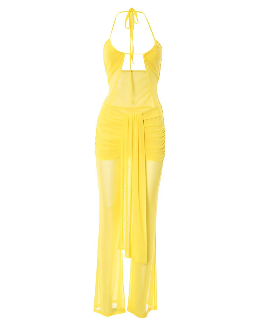 JEMMA Mesh Cutout Drape Jumpsuit - Image 7