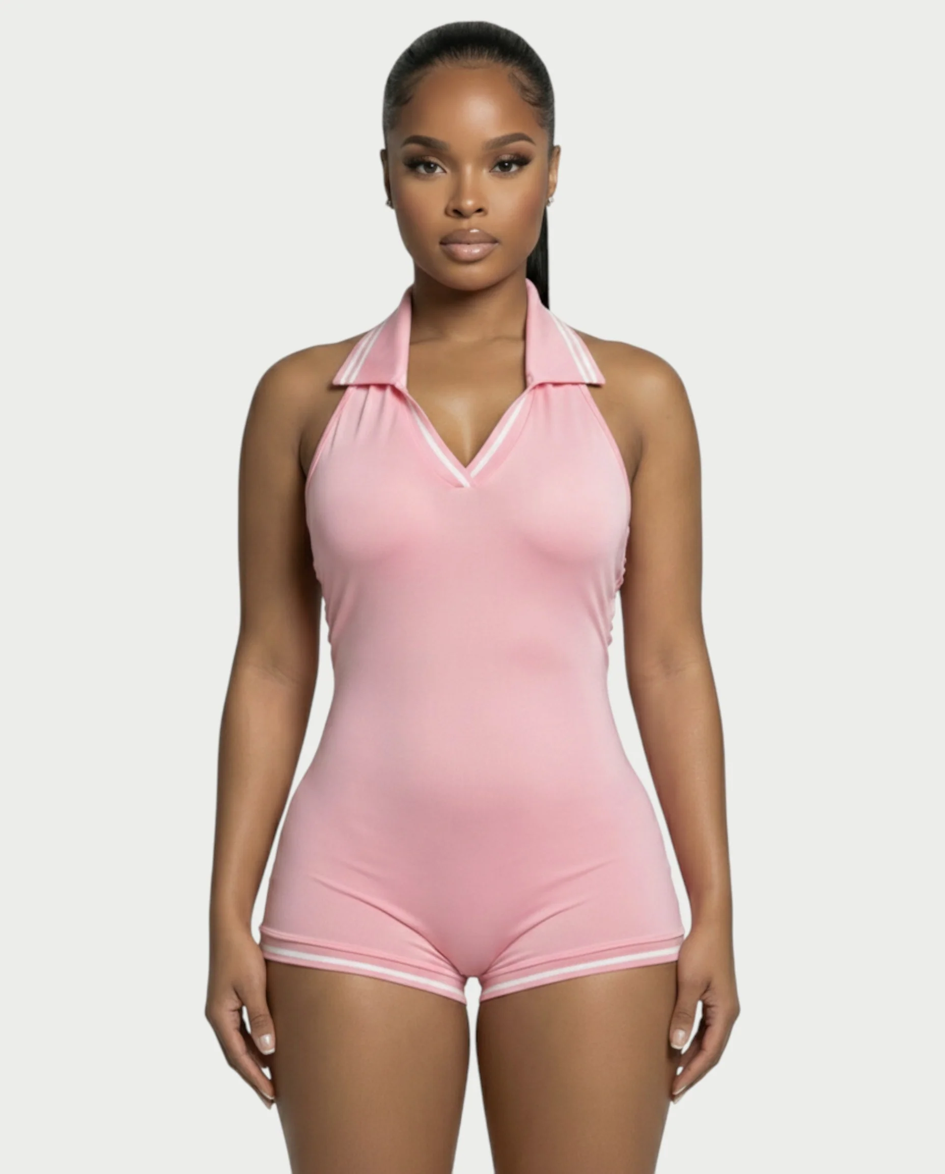 JEYNE Backless Halter Sleeveless Romper - Image 14