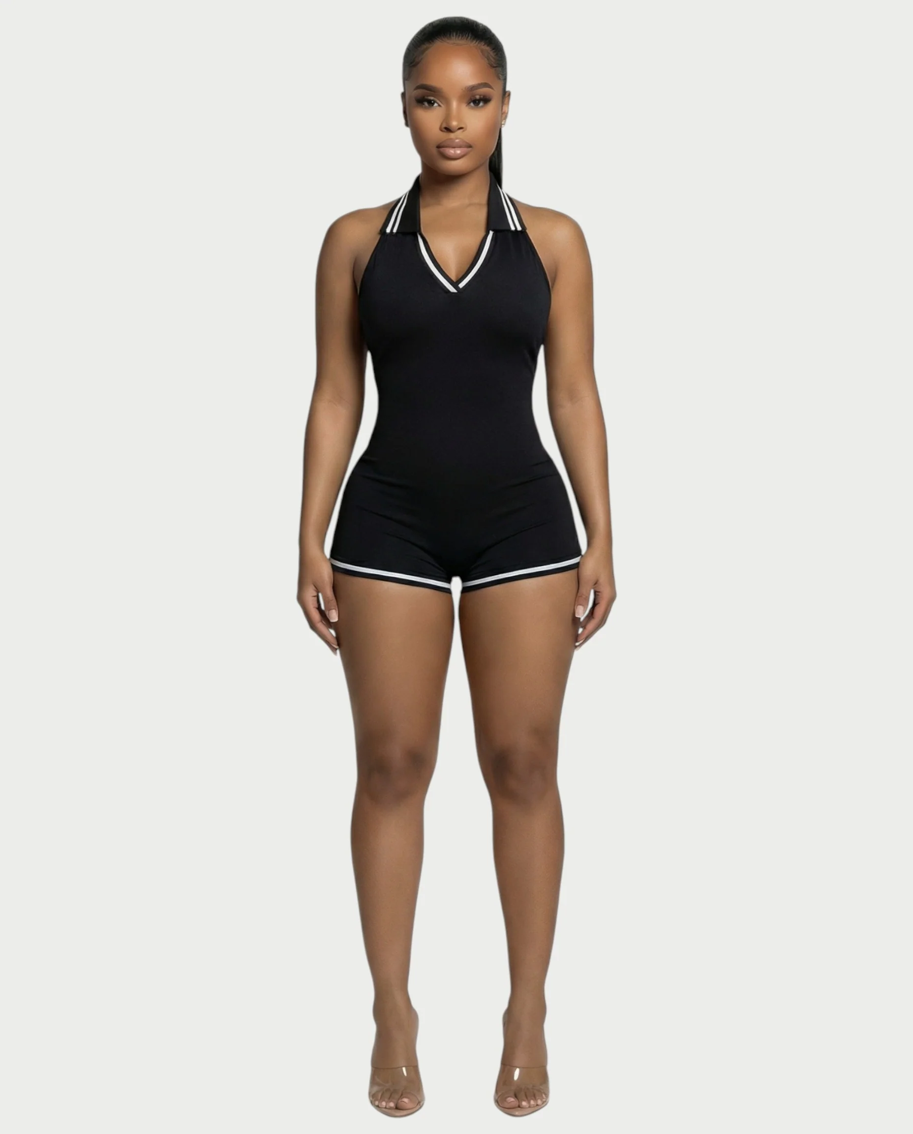 JEYNE Backless Halter Sleeveless Romper - Image 6