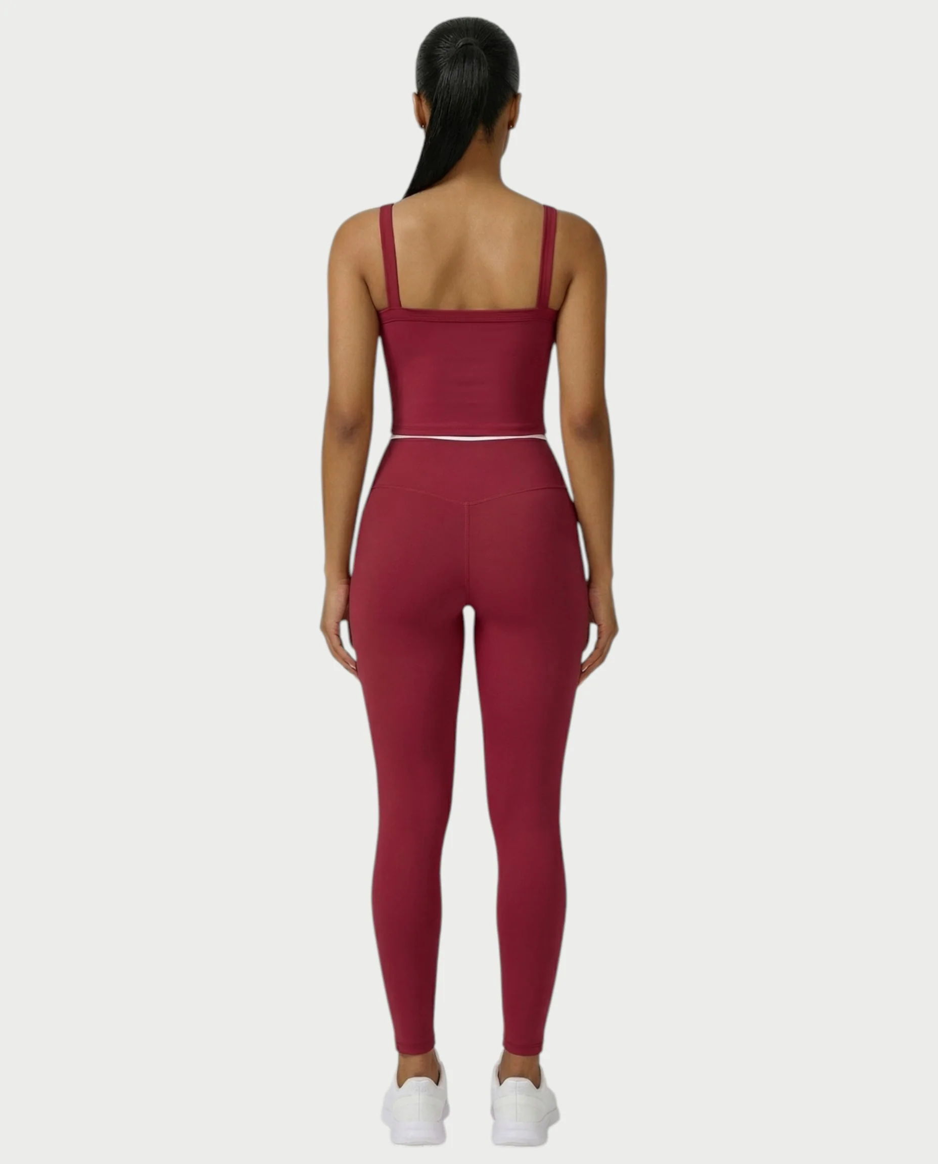 JINYA Padded Square-Neck Active Crop Top - Image 10