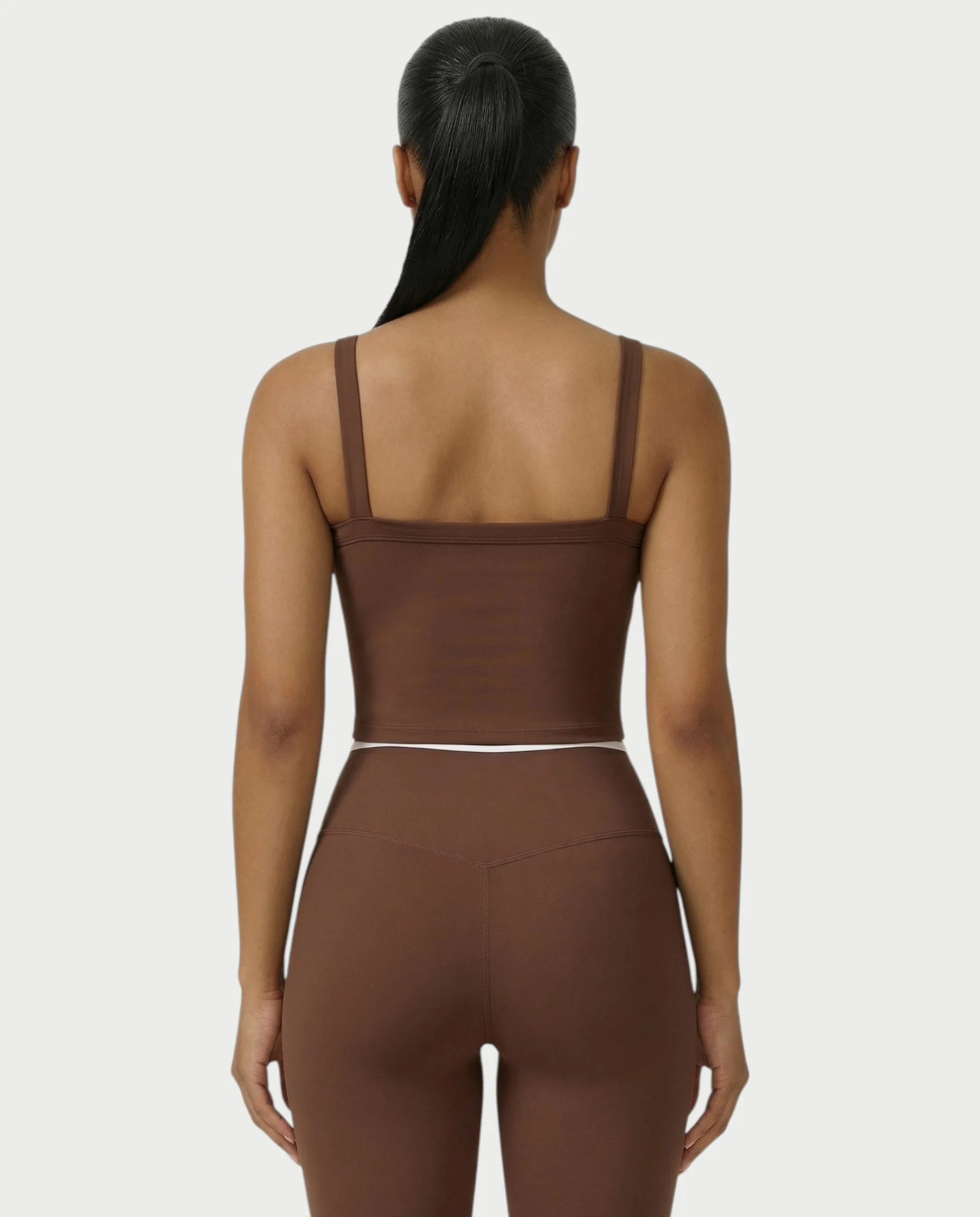 JINYA Padded Square-Neck Active Crop Top - Image 12