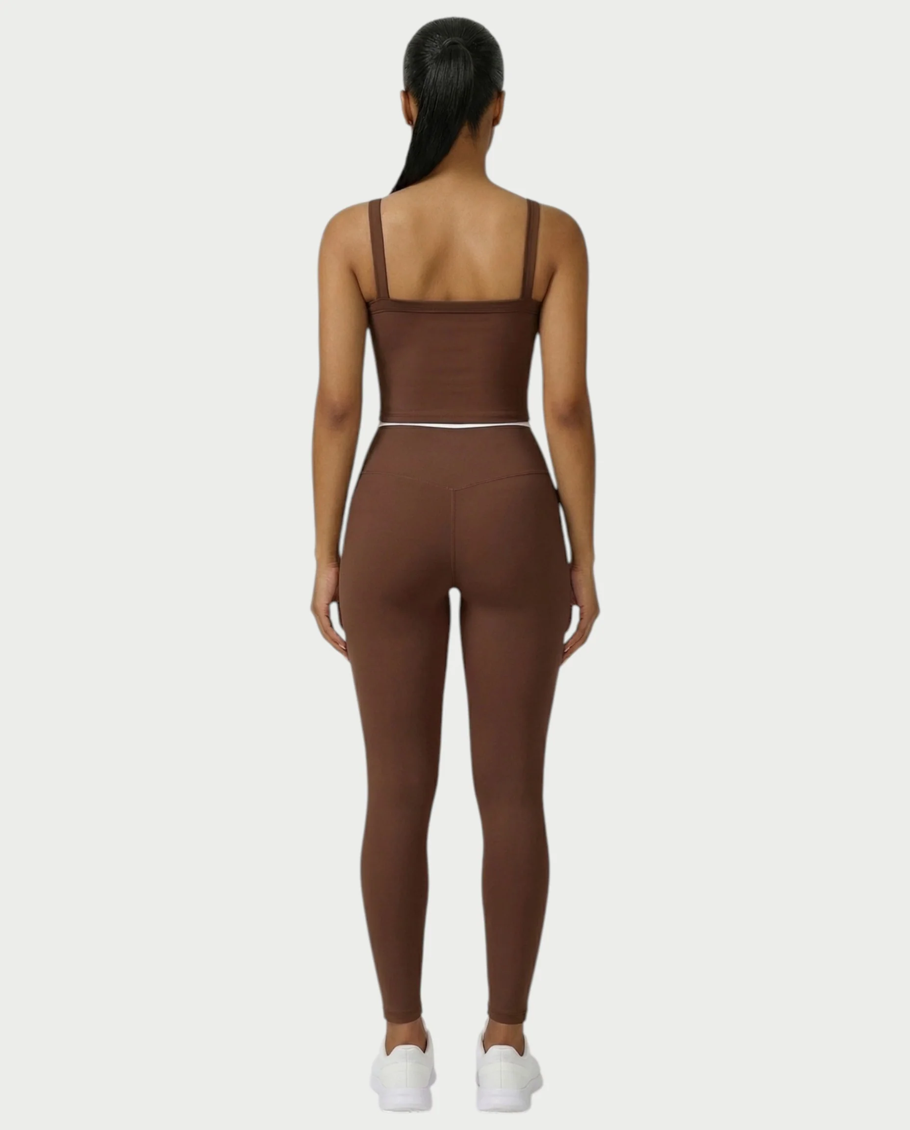 JINYA Padded Square-Neck Active Crop Top - Image 15