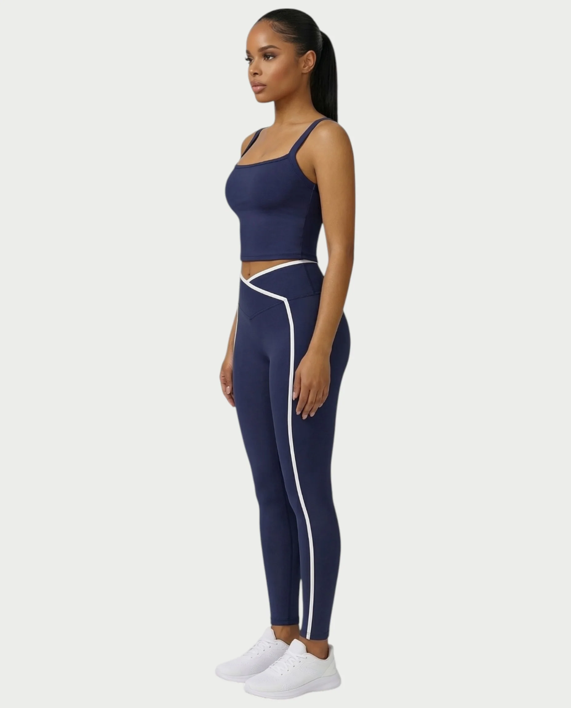 JINYA Padded Square-Neck Active Crop Top - Image 18