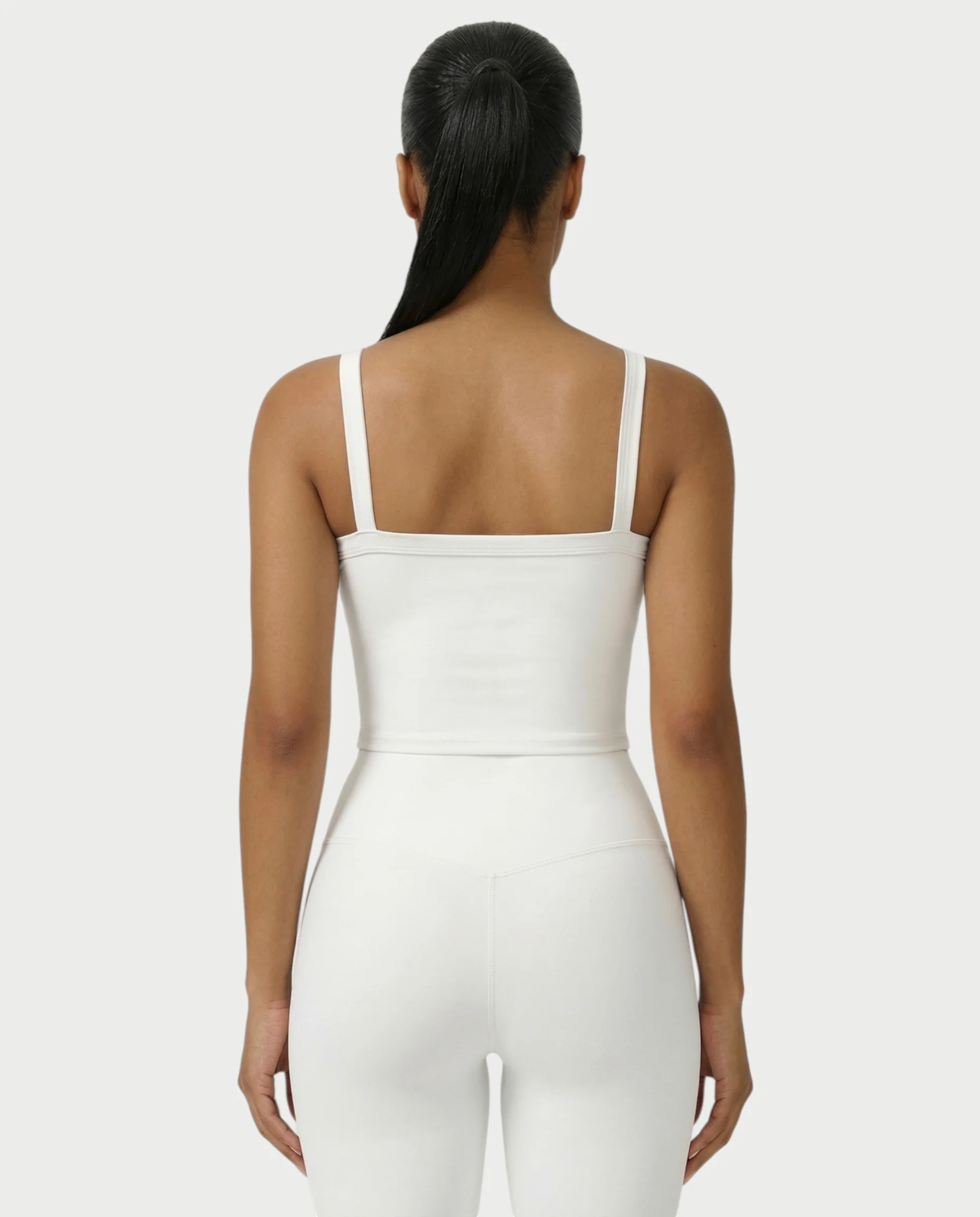JINYA Padded Square-Neck Active Crop Top - Image 27