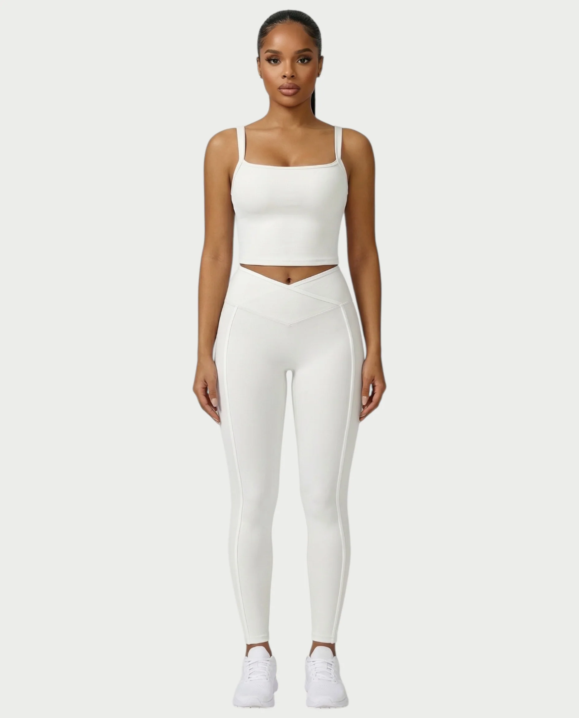 JINYA Padded Square-Neck Active Crop Top - Image 29