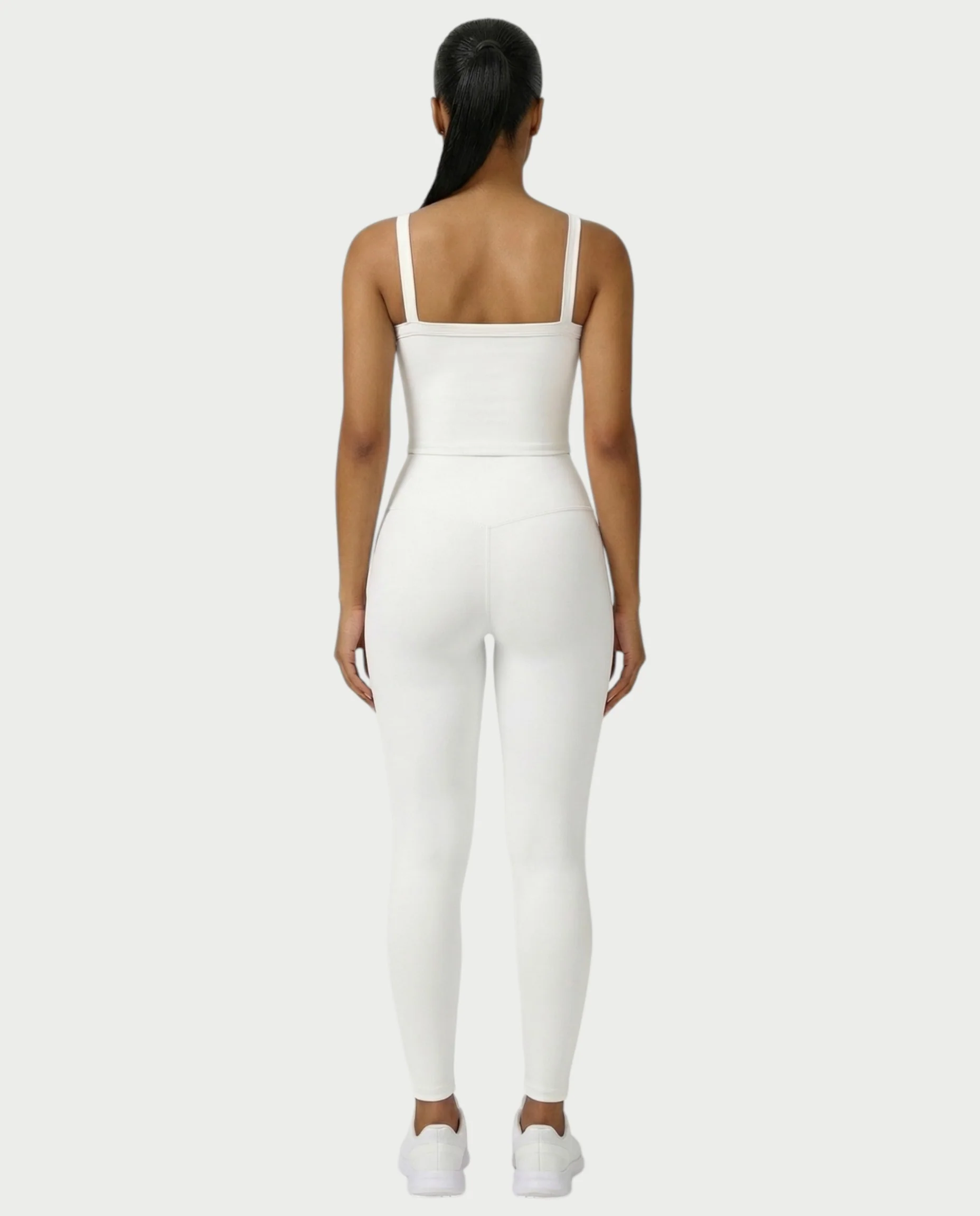 JINYA Padded Square-Neck Active Crop Top - Image 30