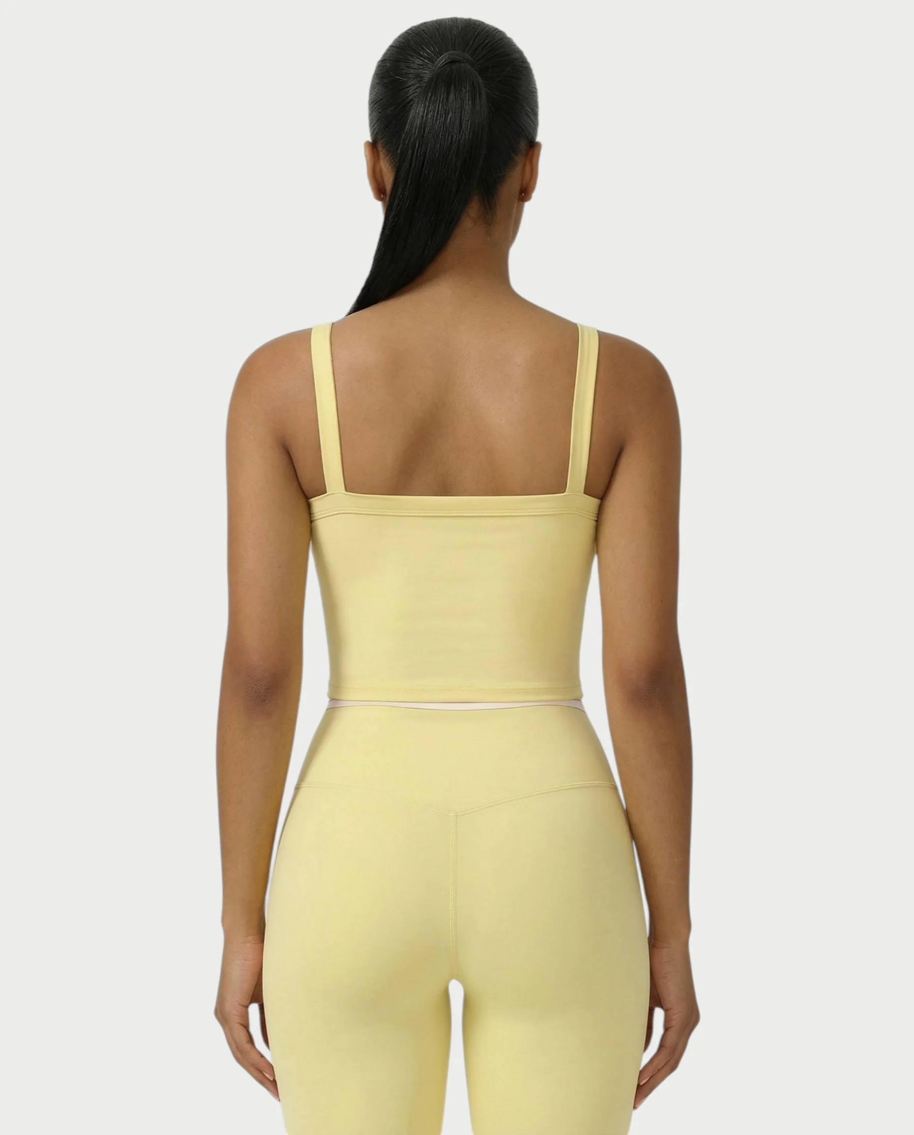 JINYA Padded Square-Neck Active Crop Top - Image 32