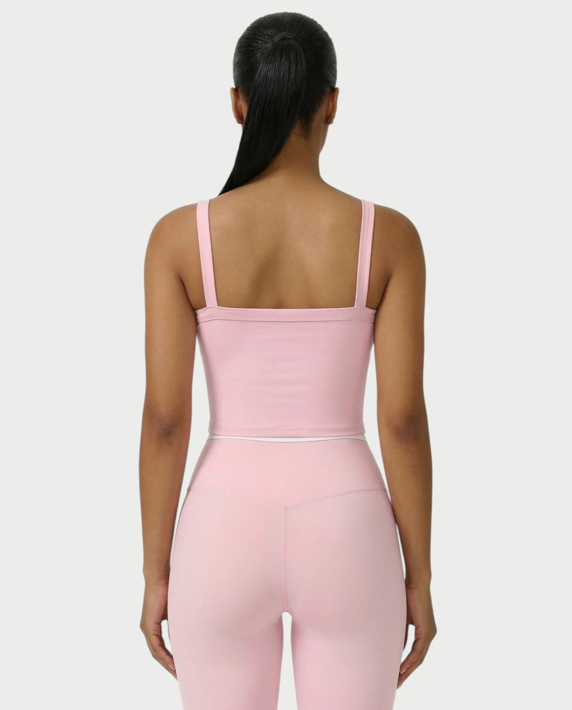 JINYA Padded Square-Neck Active Crop Top - Image 37