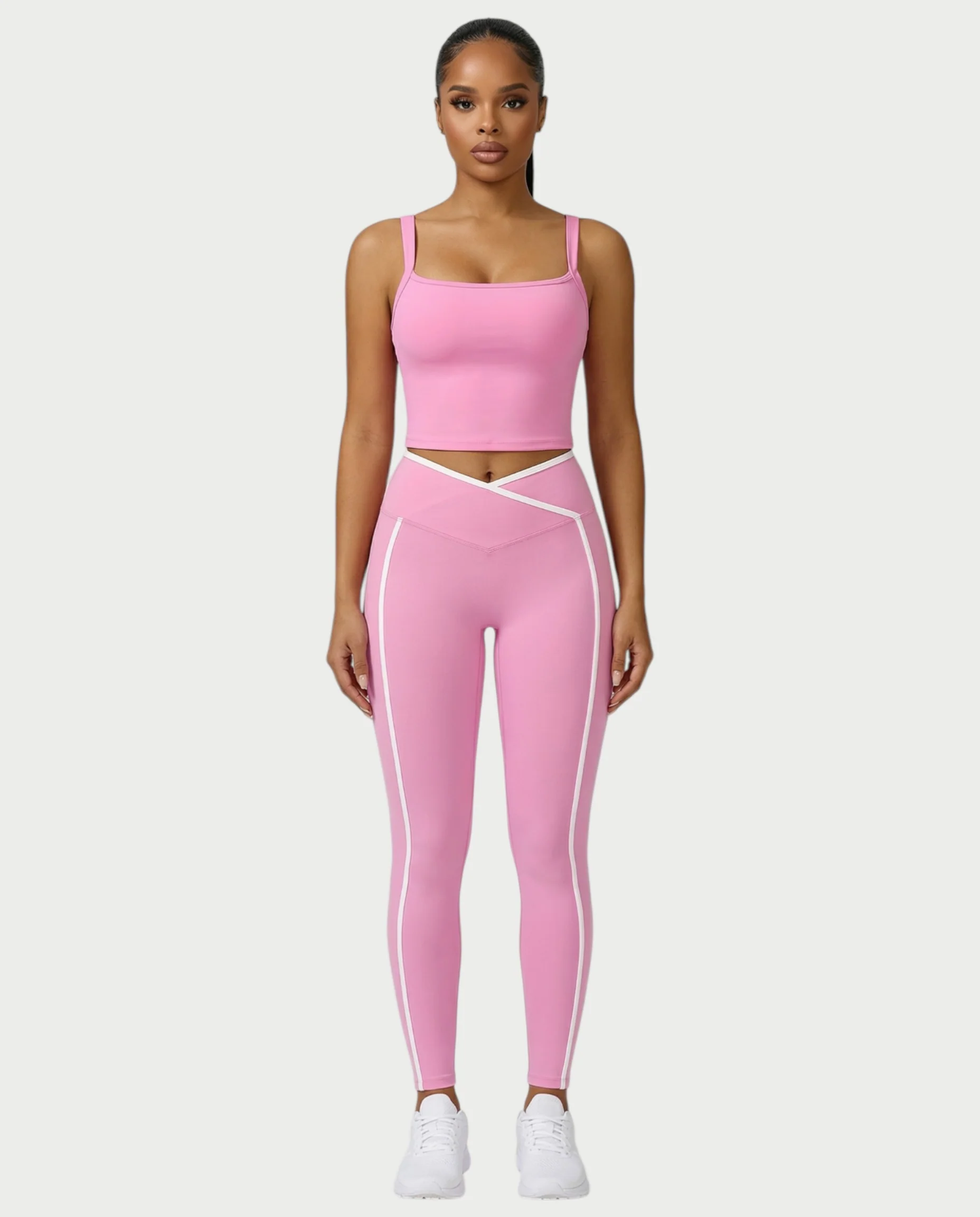 JINYA Padded Square-Neck Active Crop Top - Image 4
