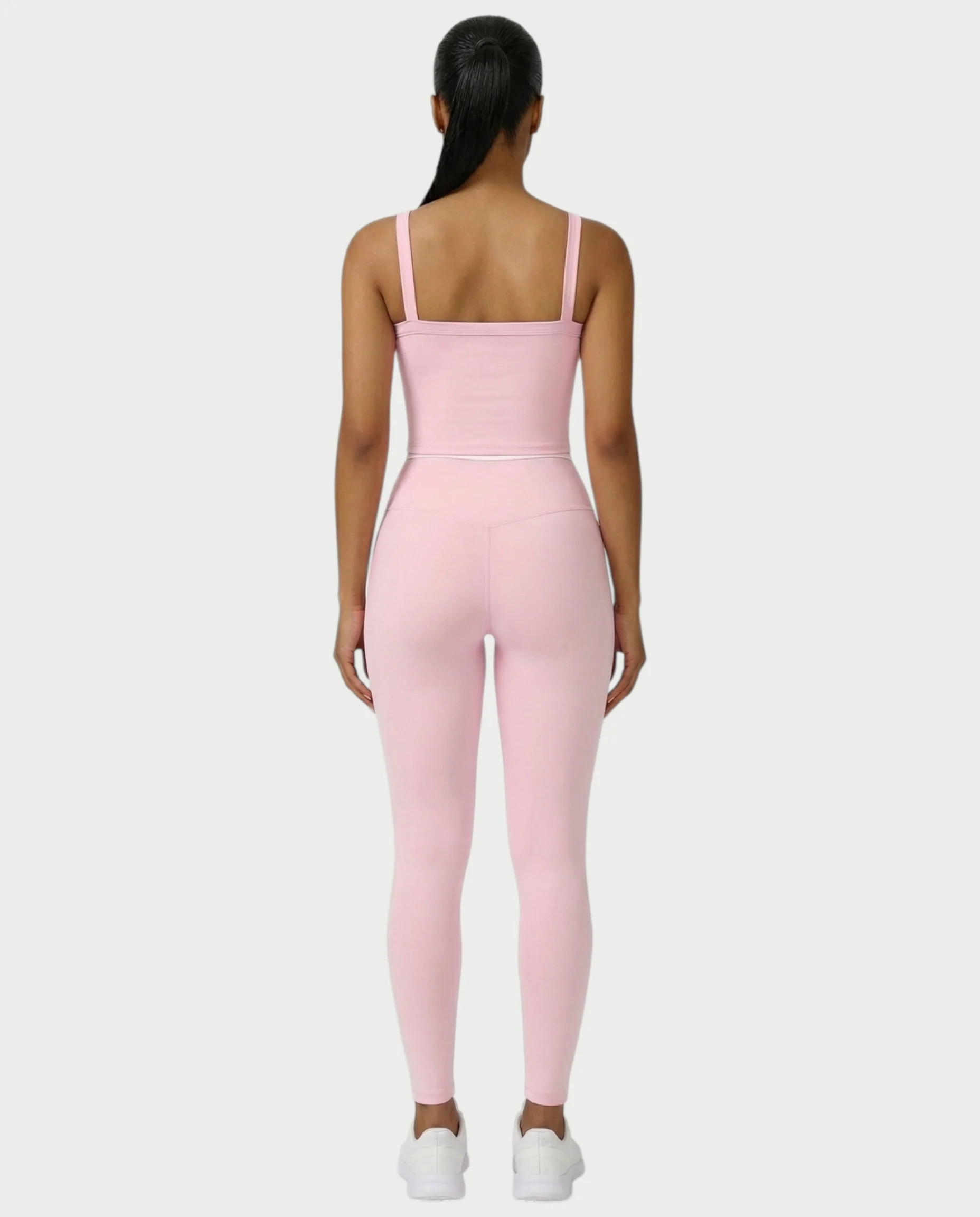 JINYA Padded Square-Neck Active Crop Top - Image 40