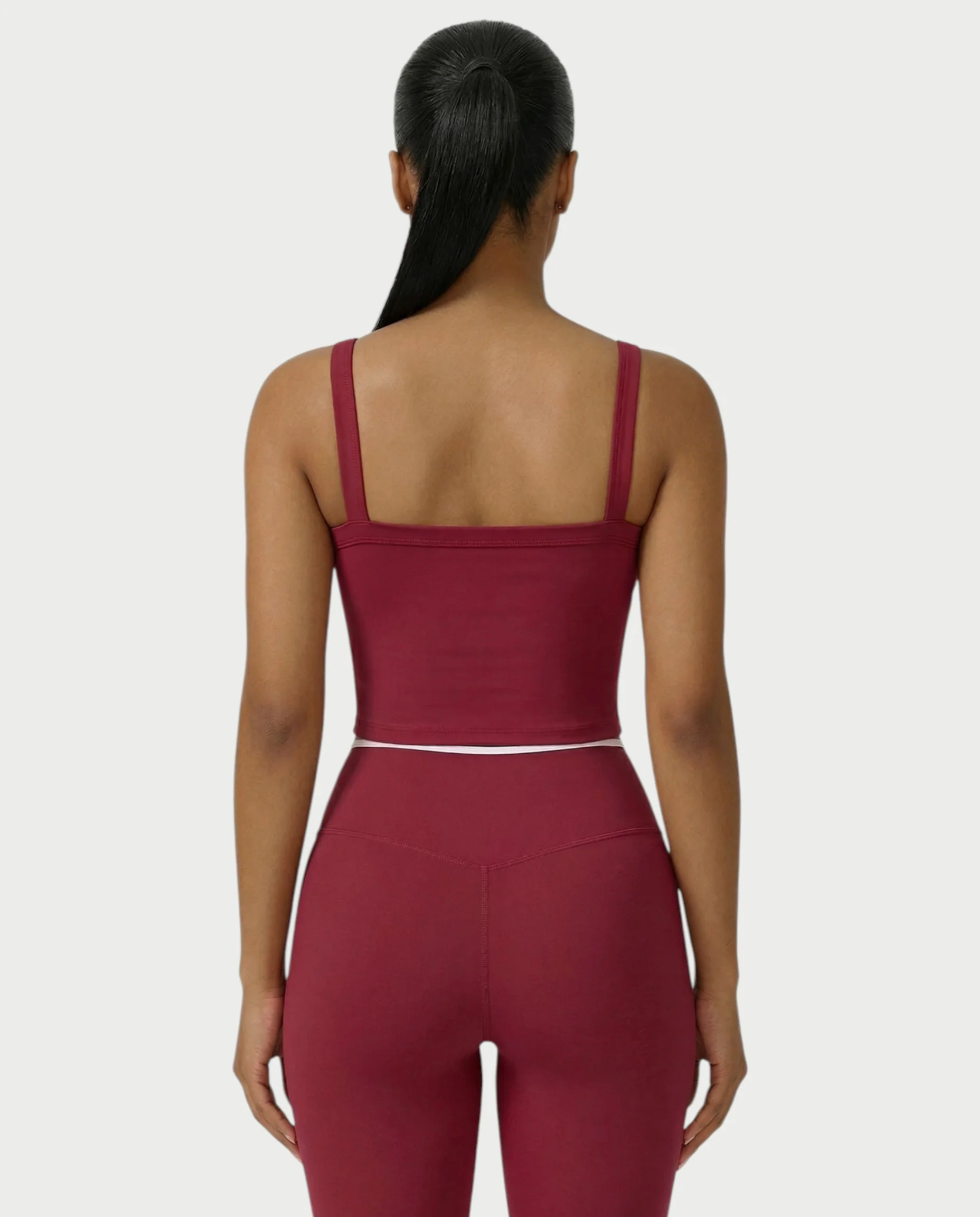 JINYA Padded Square-Neck Active Crop Top - Image 7