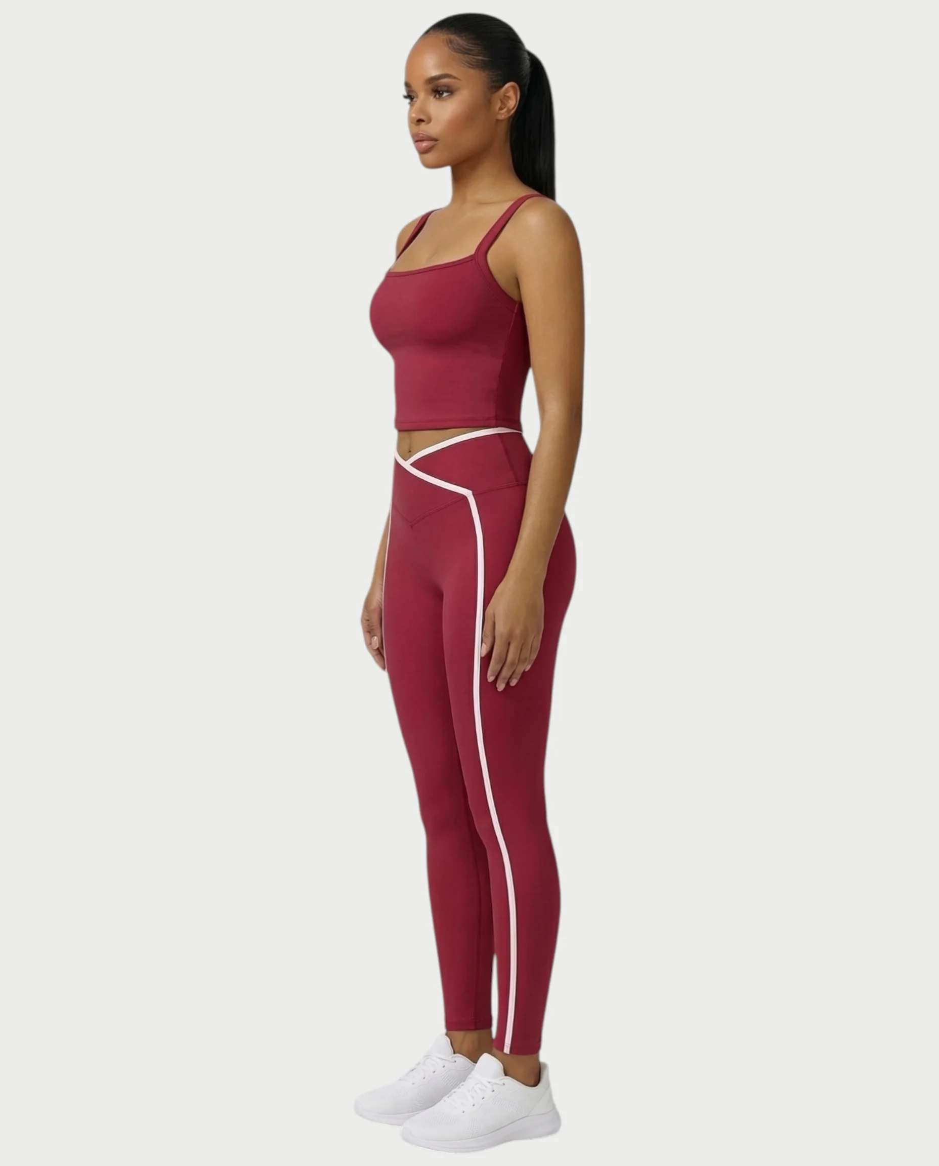 JINYA Padded Square-Neck Active Crop Top - Image 8