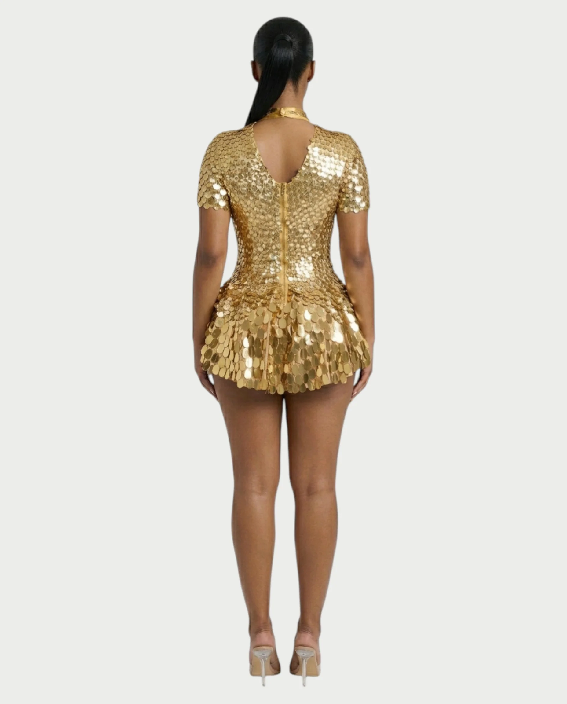 KAIRIE Sequin Scallop Mini Dress - Image 22