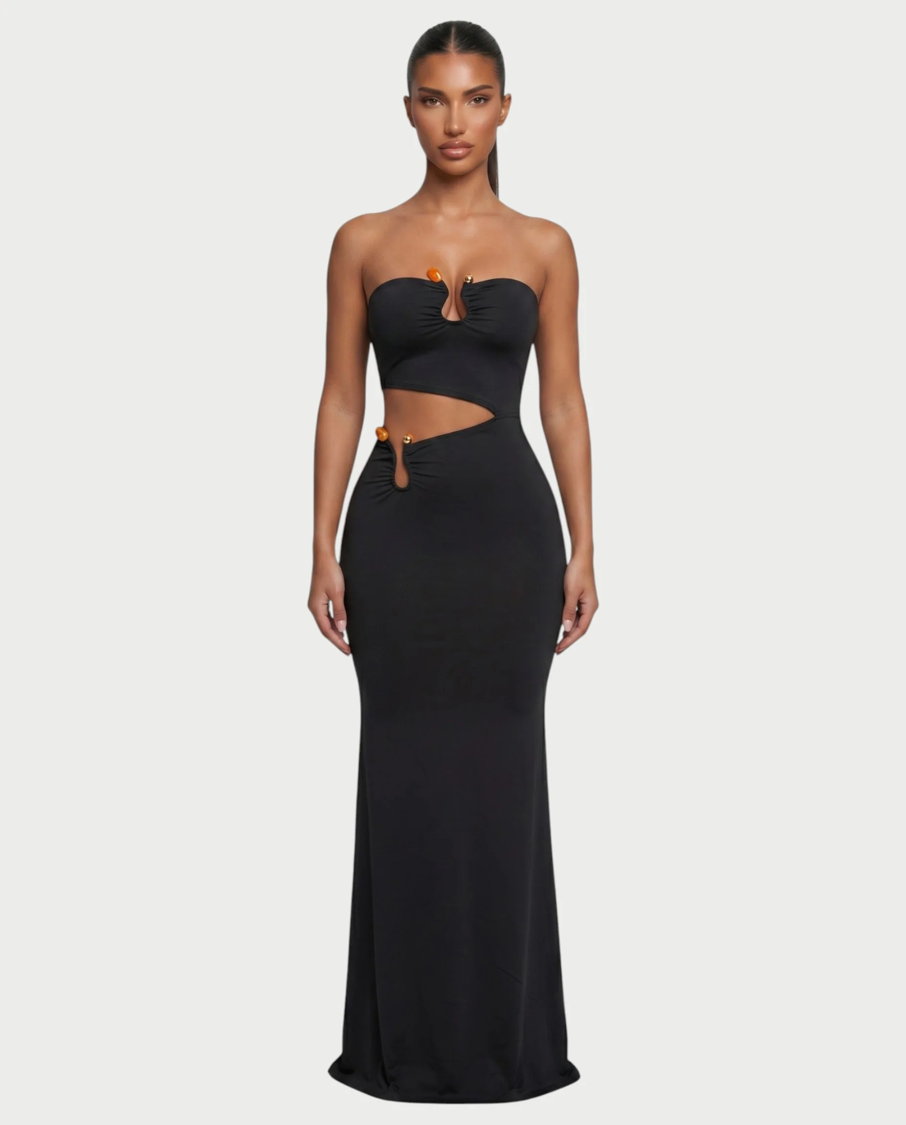 KALISHA Cutout Bodycon Maxi Dress
