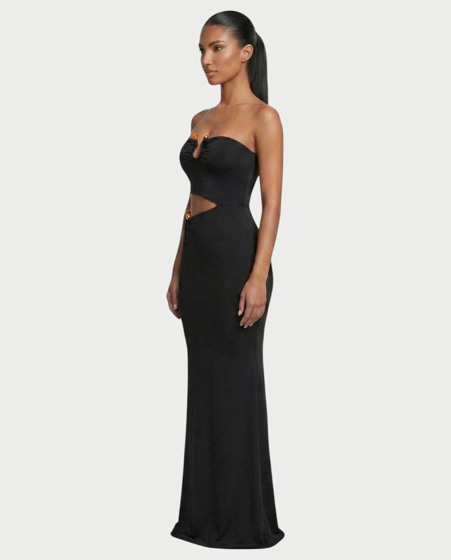 KALISHA Cutout Bodycon Maxi Dress - Image 3