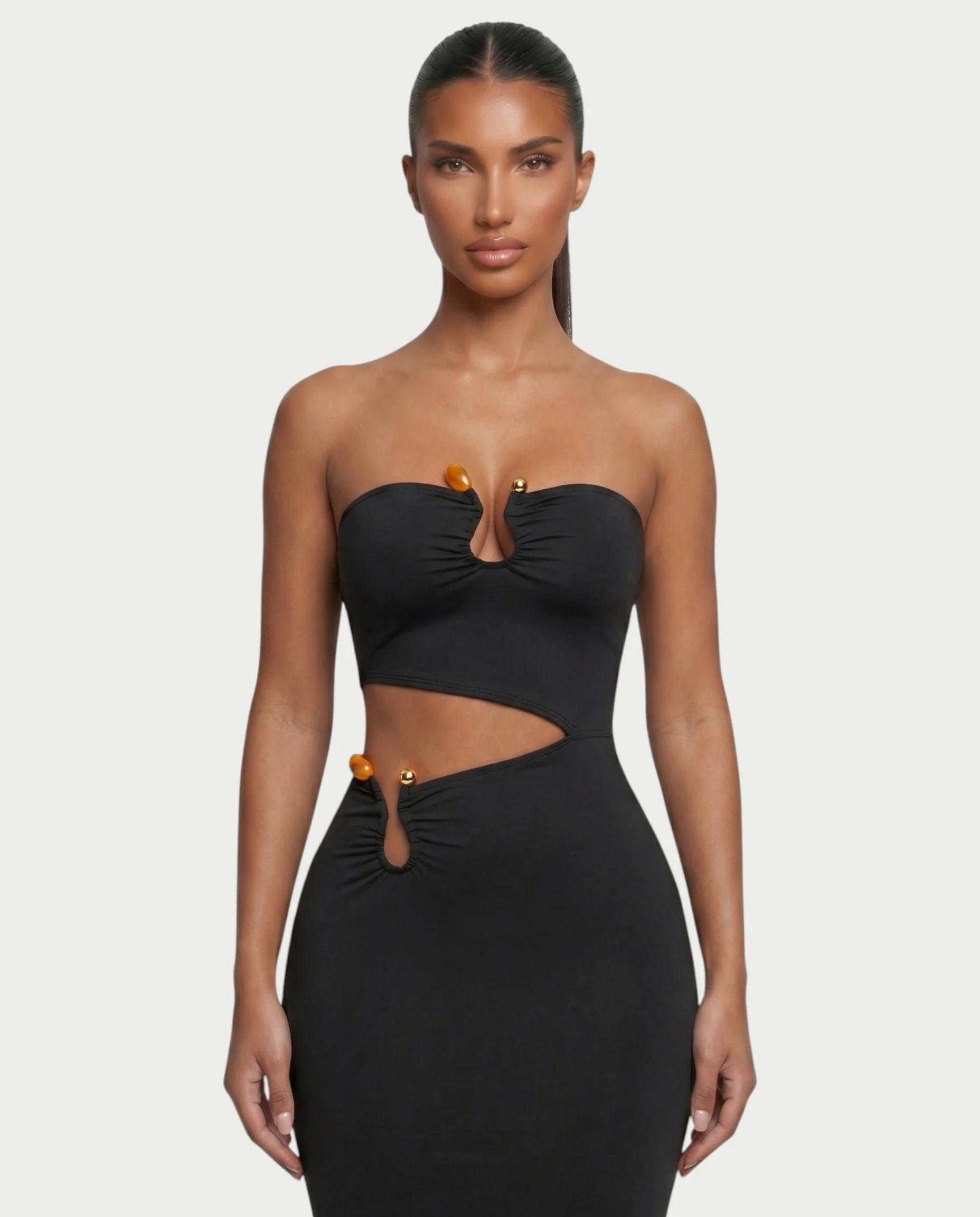 KALISHA Cutout Bodycon Maxi Dress - Image 4