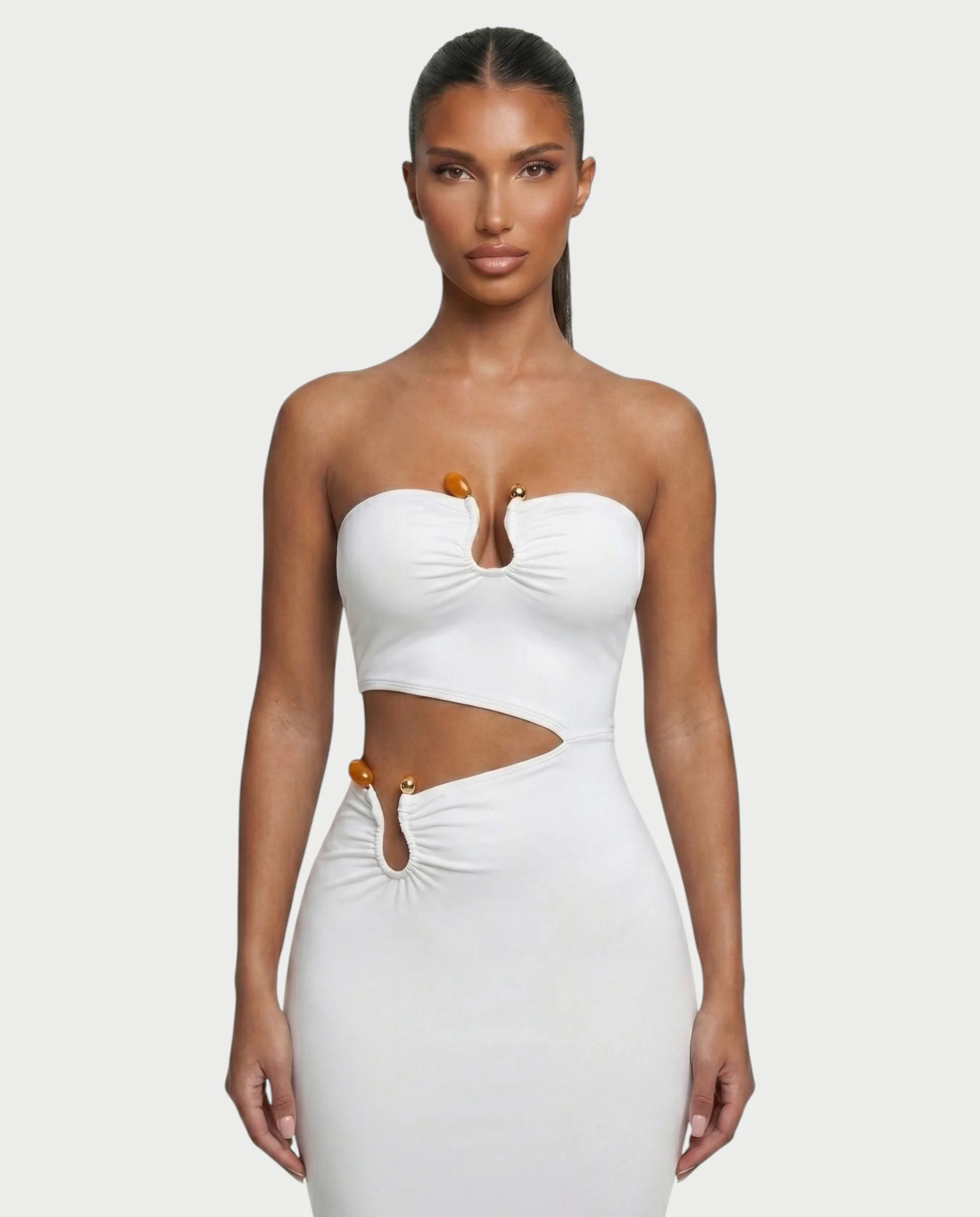 KALISHA Cutout Bodycon Maxi Dress - Image 9