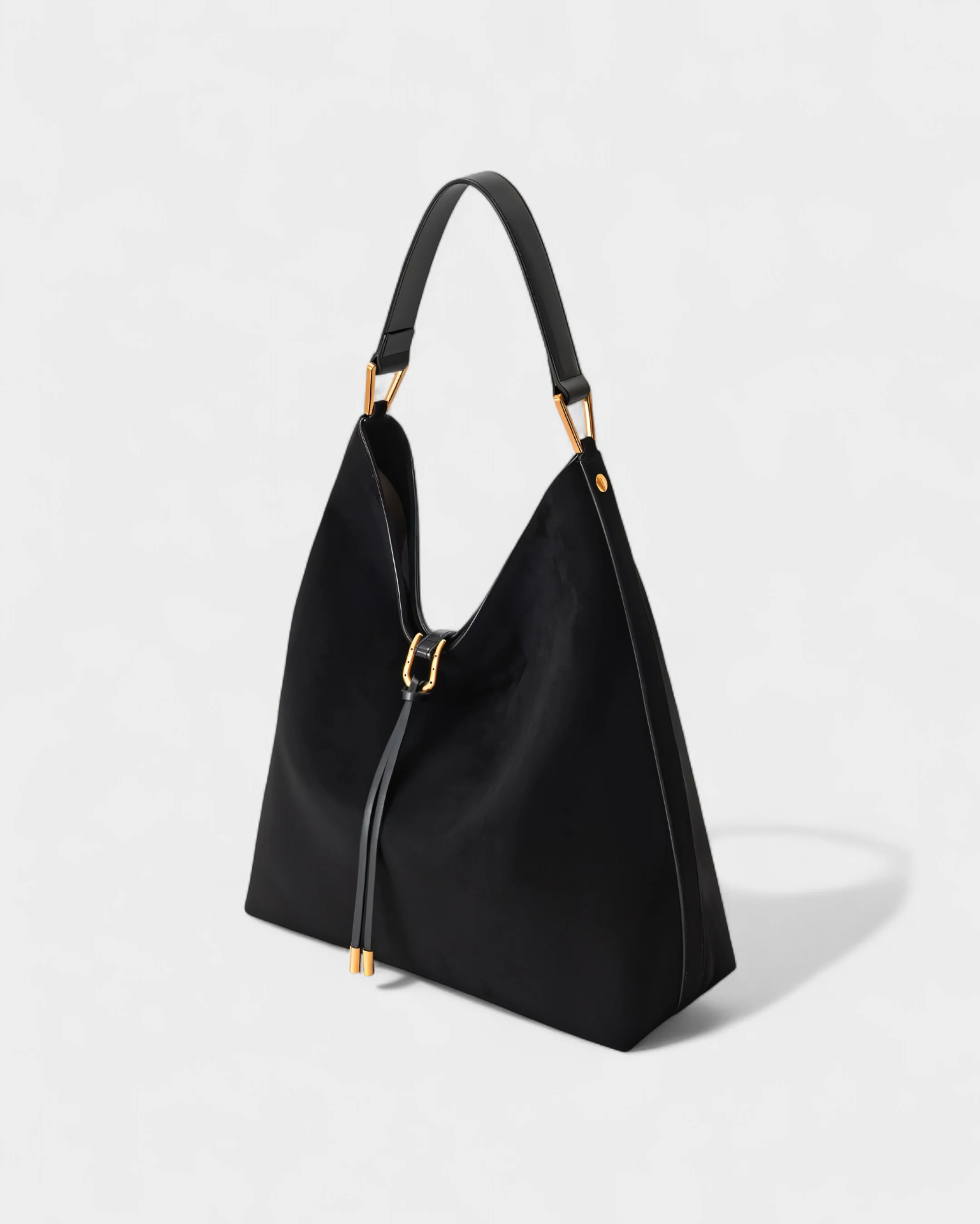 KALIYA Faux Suede Hobo Shoulder Bag - Image 7