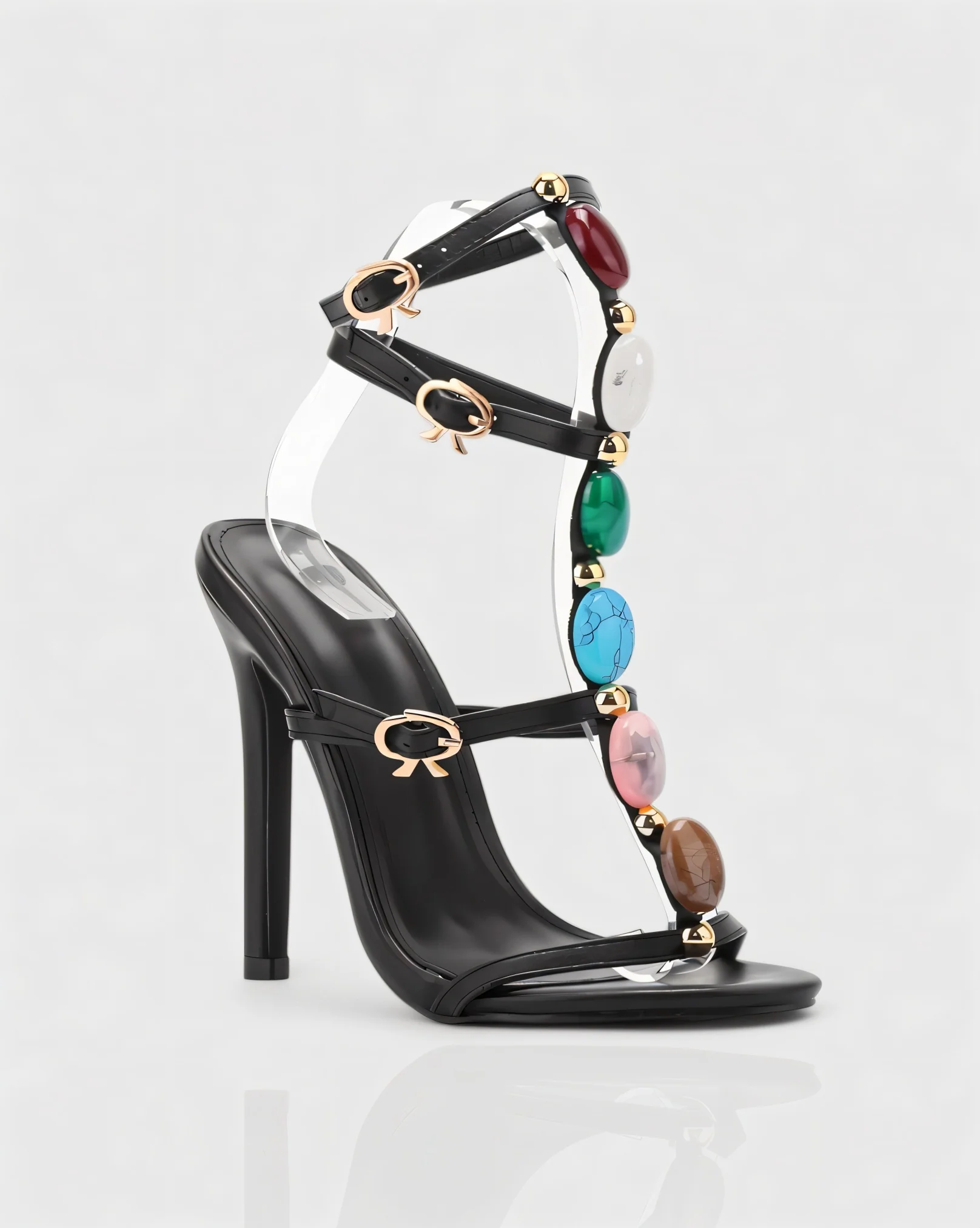 KARA Stiletto Gemstone Heels - Image 4