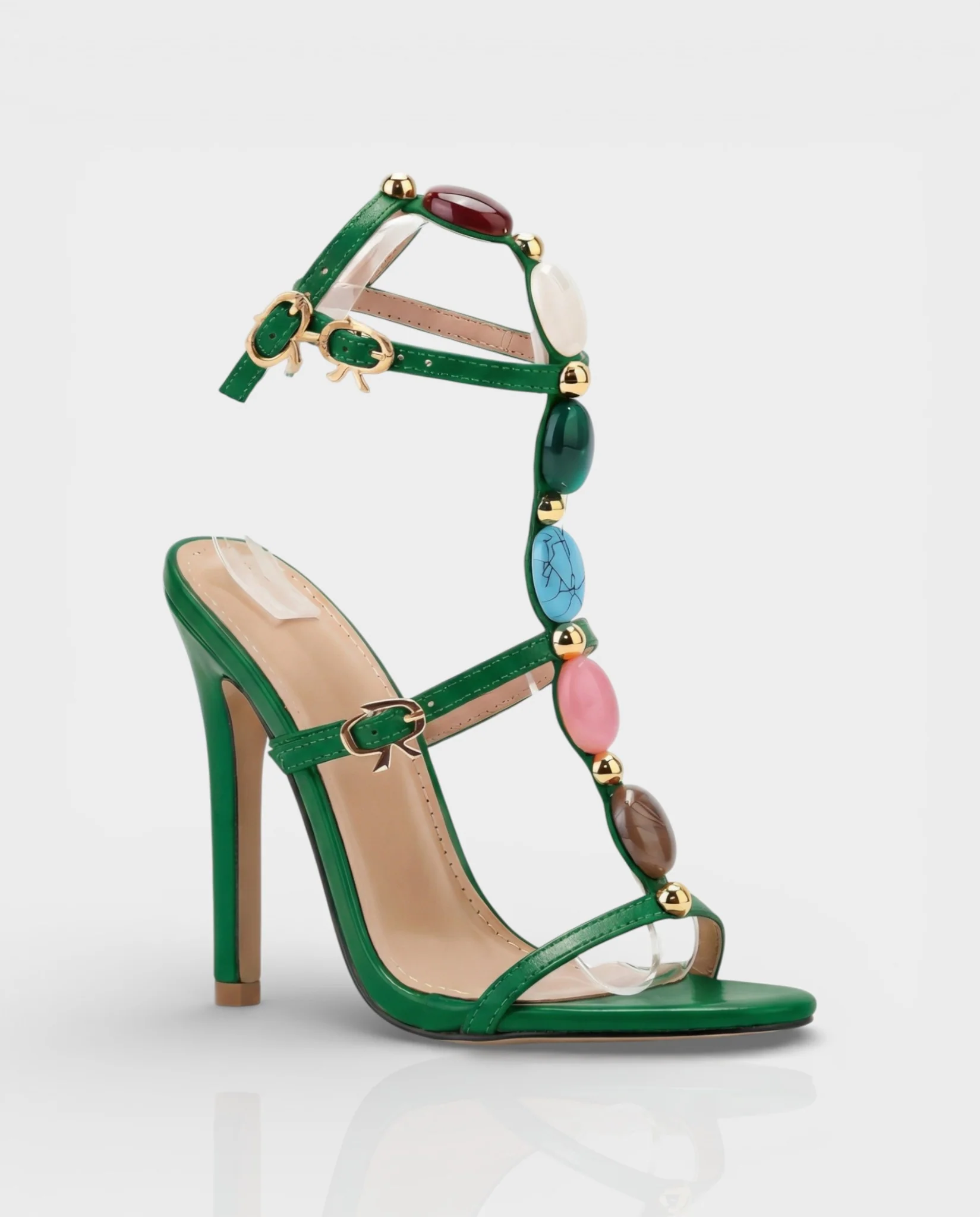 KARA Stiletto Gemstone Heels - Image 8