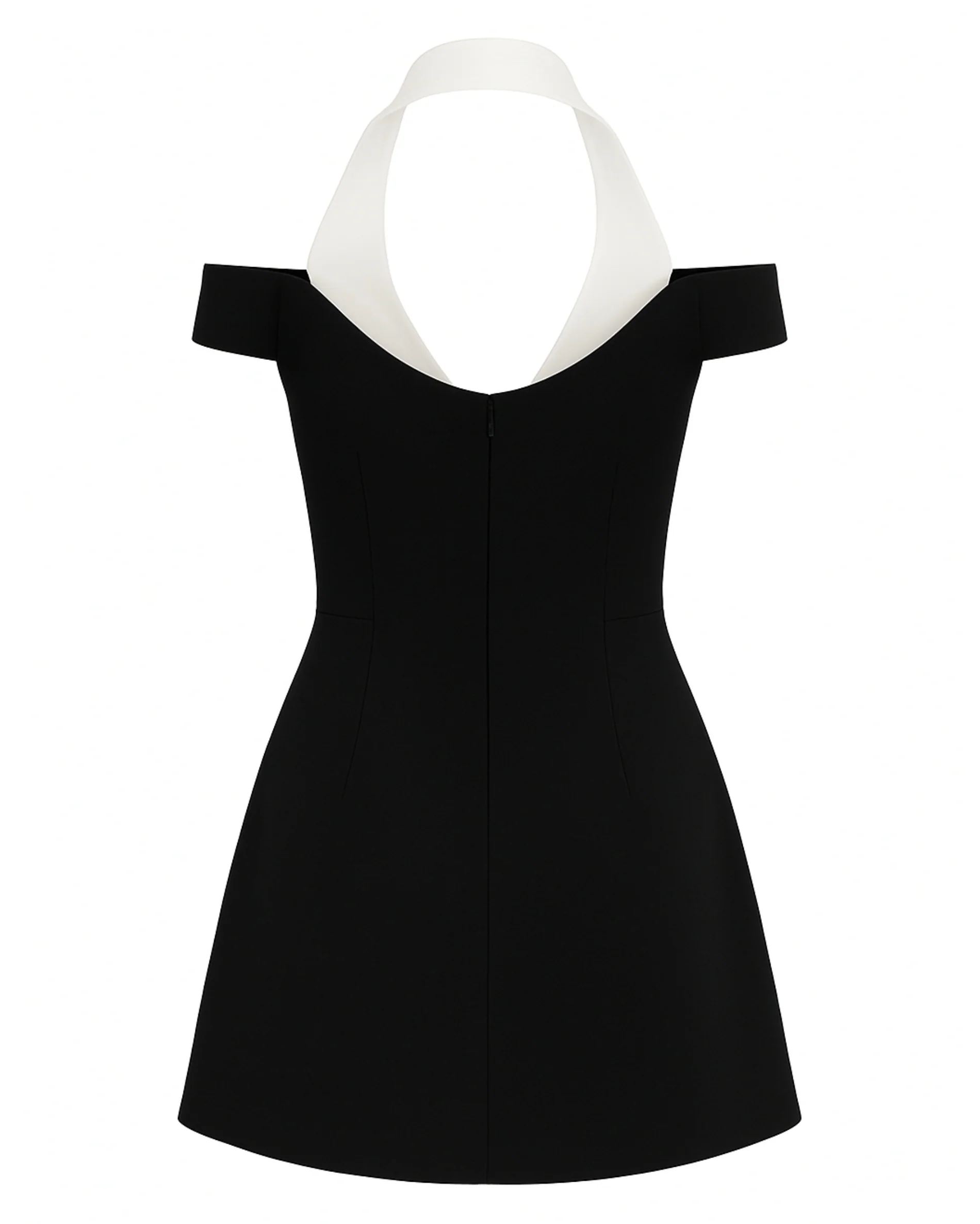 KATHERINE Off-Shoulder Halter Mini Dress - Image 6