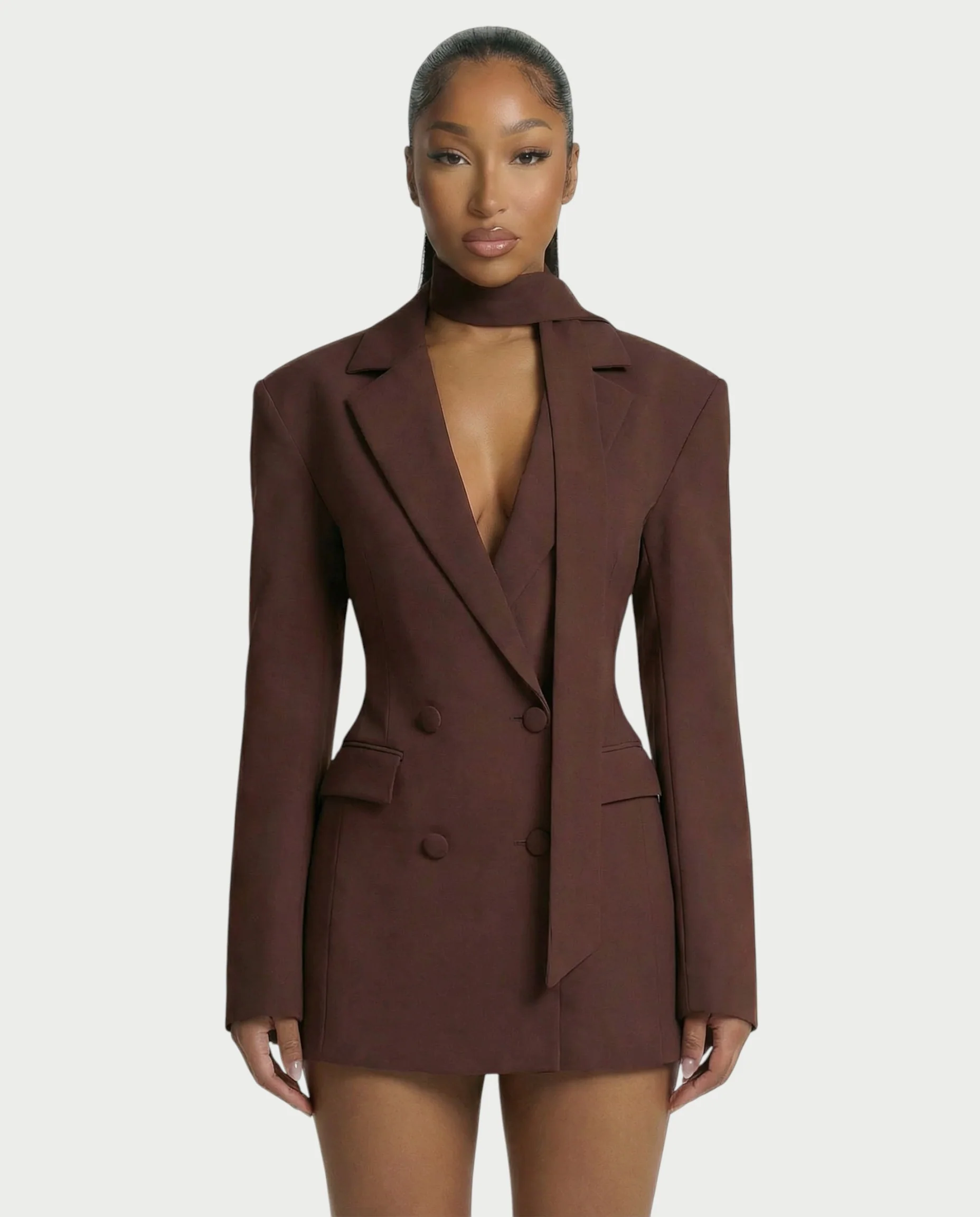 KESSIA Double Breasted Blazer Mini Dress - Image 12
