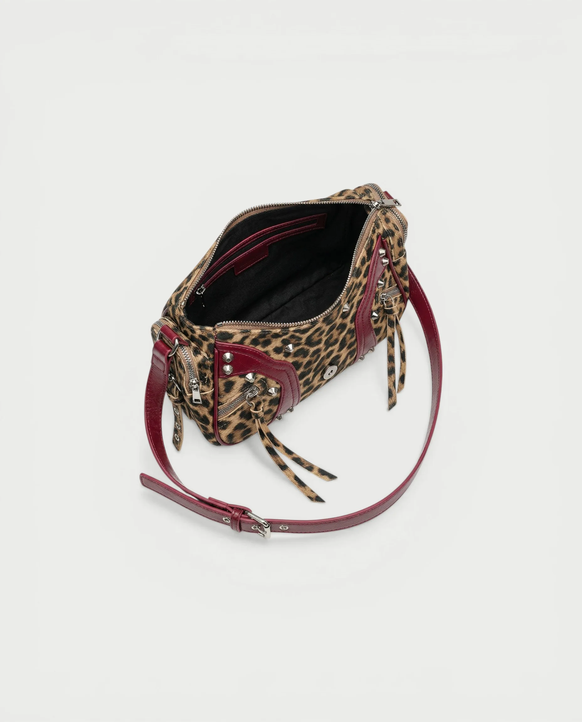 KORALIE Leopard Print Studded Handbag - Image 4