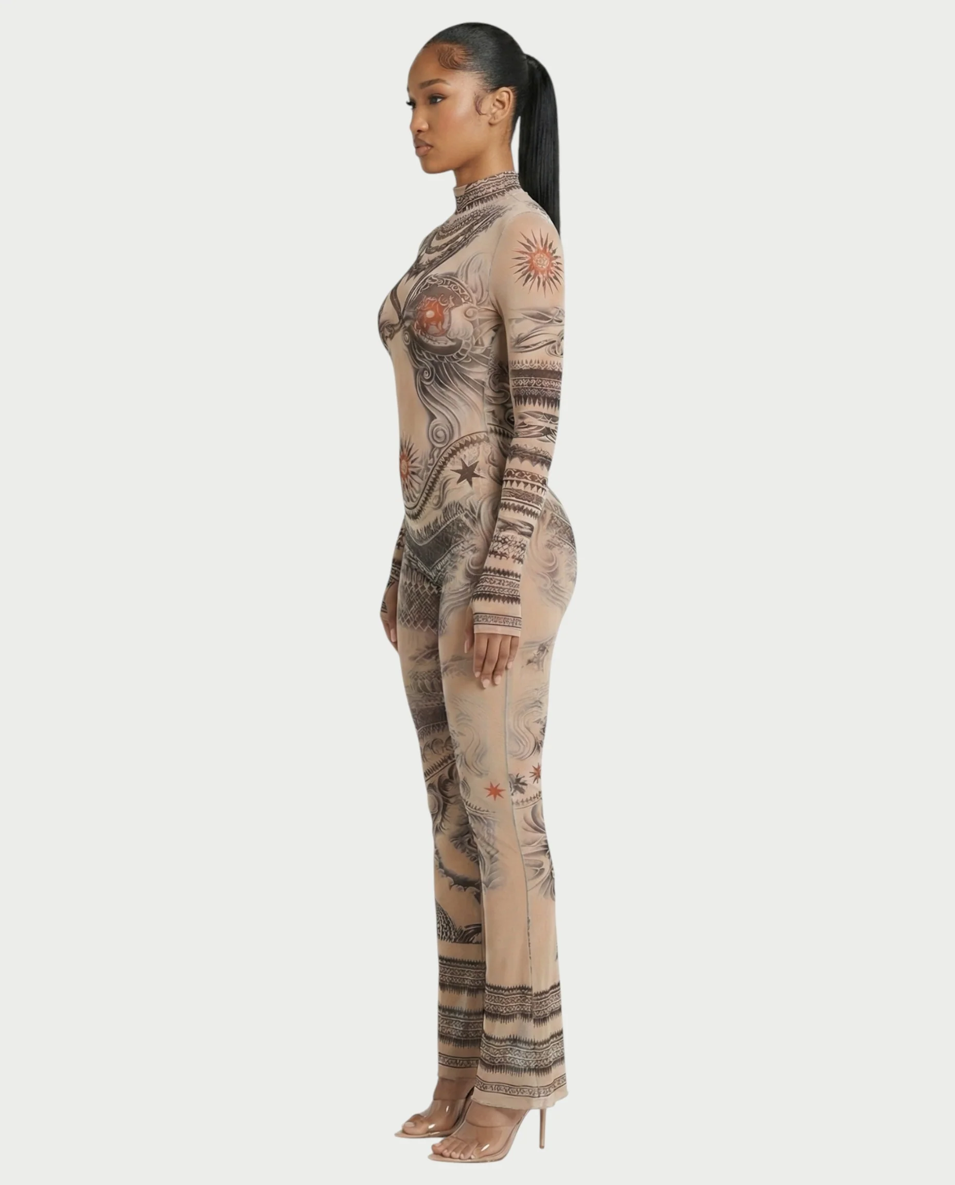KORI Mesh Printed Jumpsuit - Image 3