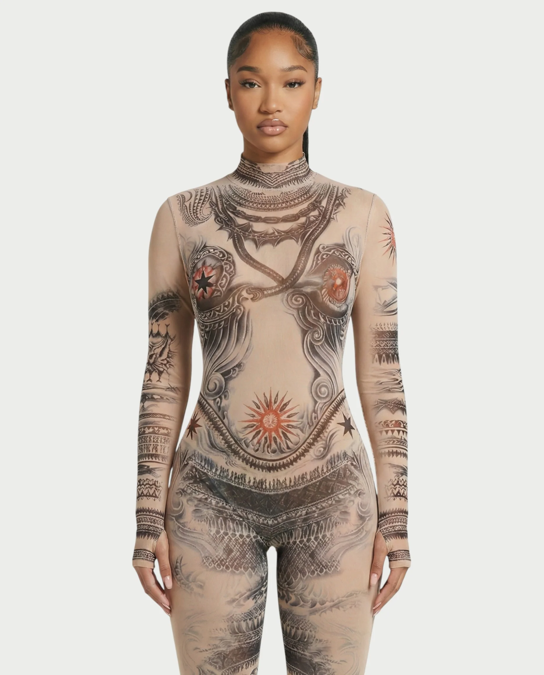 KORI Mesh Printed Jumpsuit - Image 4
