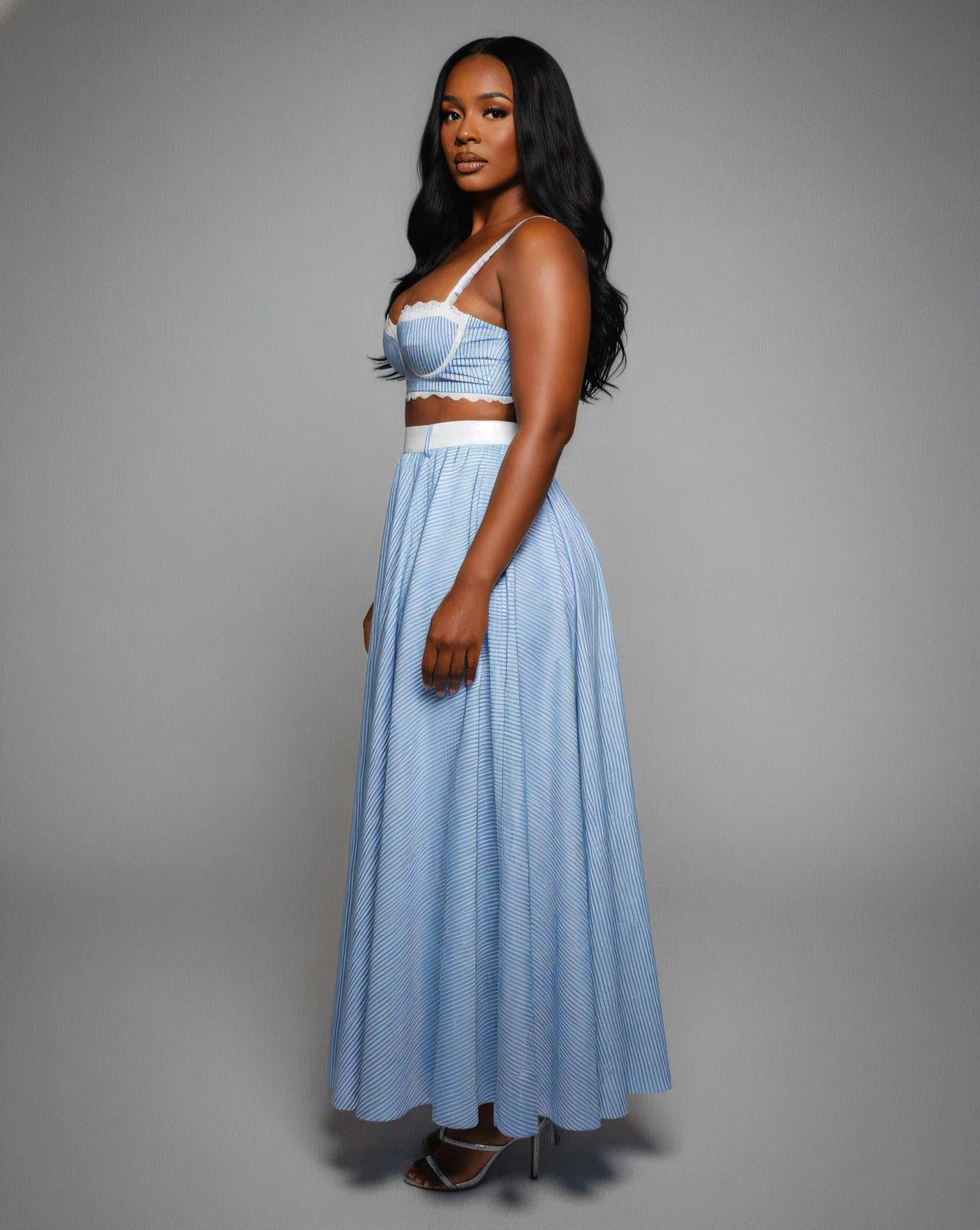 KORINA Lace Splicing Camisole Vest Top & Skirt Set - Image 3