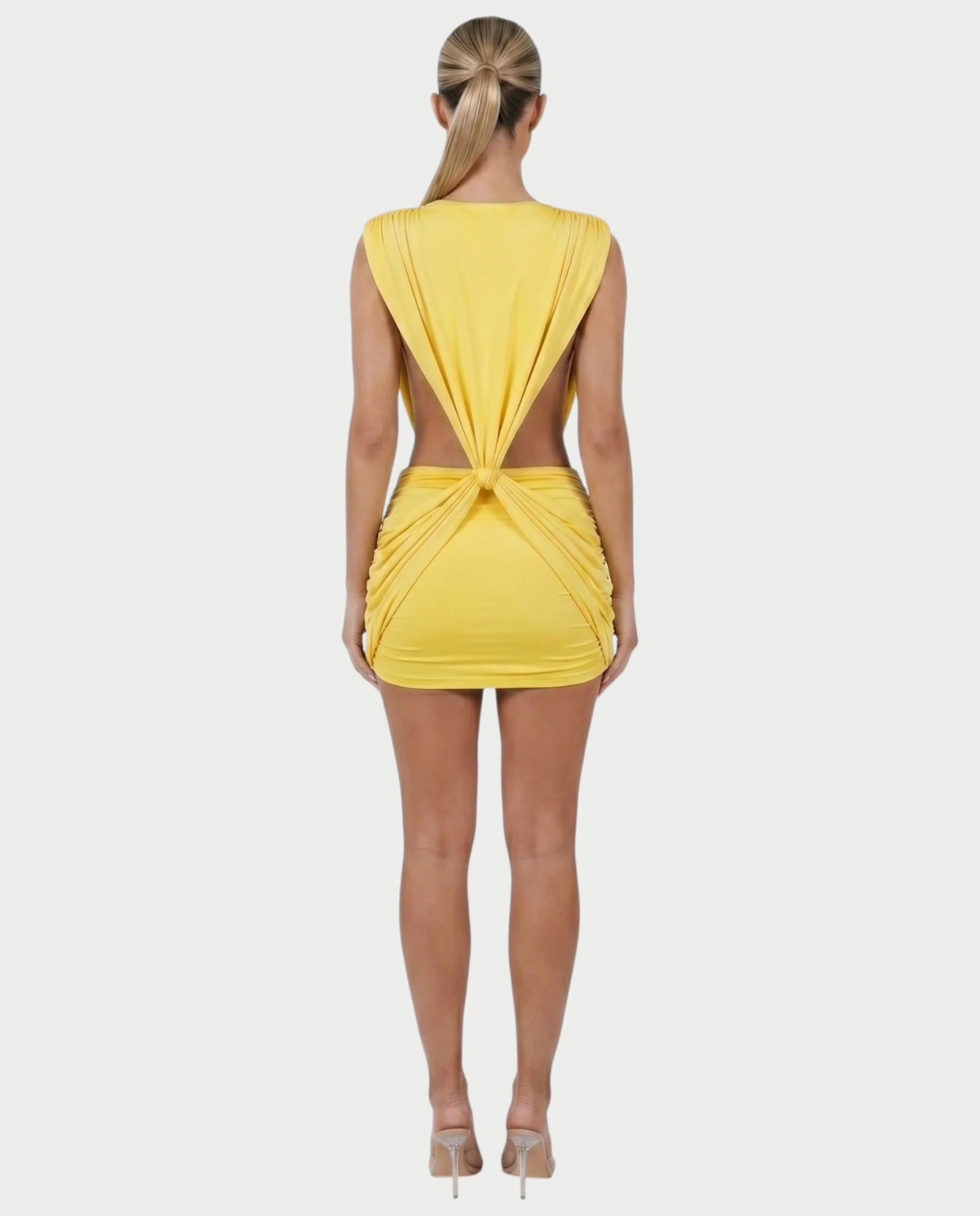 LAZEL Twist-Drape Backless Bodycon Mini Dress - Image 22