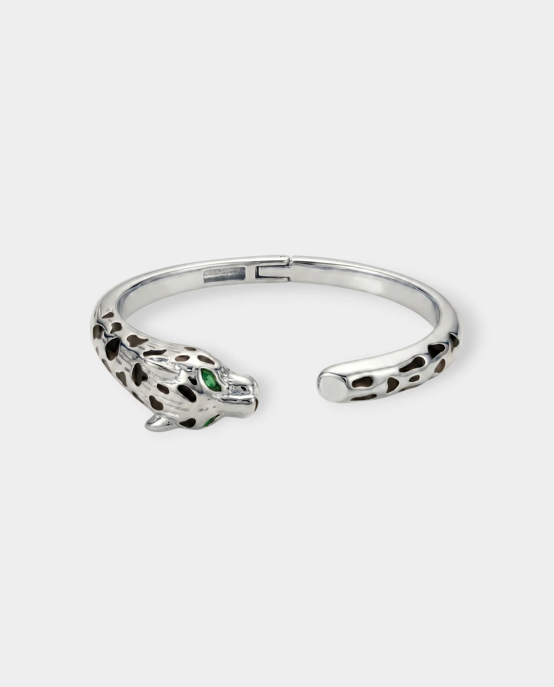 Leopard Hinged Cuff Bracelet - Image 4